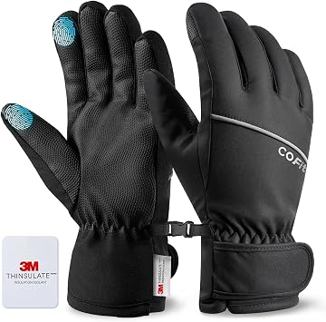 COFIT Winter Thermal Cycling Gloves for Men and Women, Waterproof Windproof Cold Weather Gloves, Touchscreen Ski Gloves for Skiing Cycling Running Exercise Driving