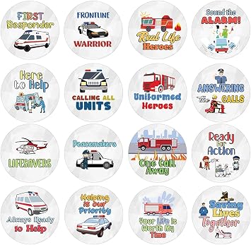 Creanoso Responders Stickers 5 Sets X 16 Designs Sticker Card for Kids Awesome Stocking Stuffers for Boys & Girls Classroom Home Rewards Enticements