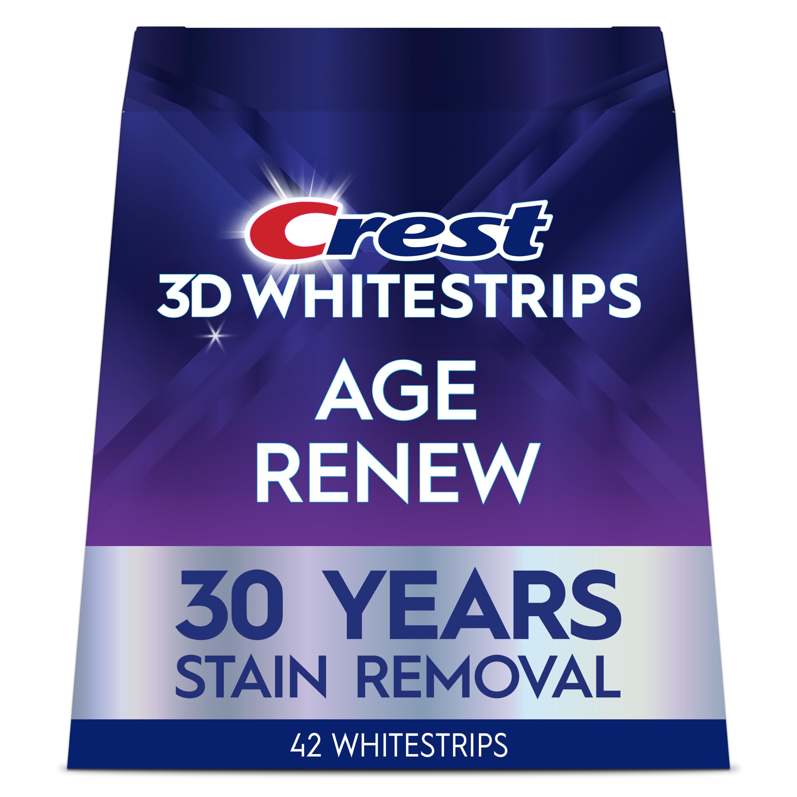 3DWhitestrips Age Renew At-Home Teeth Whitening Kit, 21 Treatments, 25 Levels Whiter, Removes 30 Years of Stains