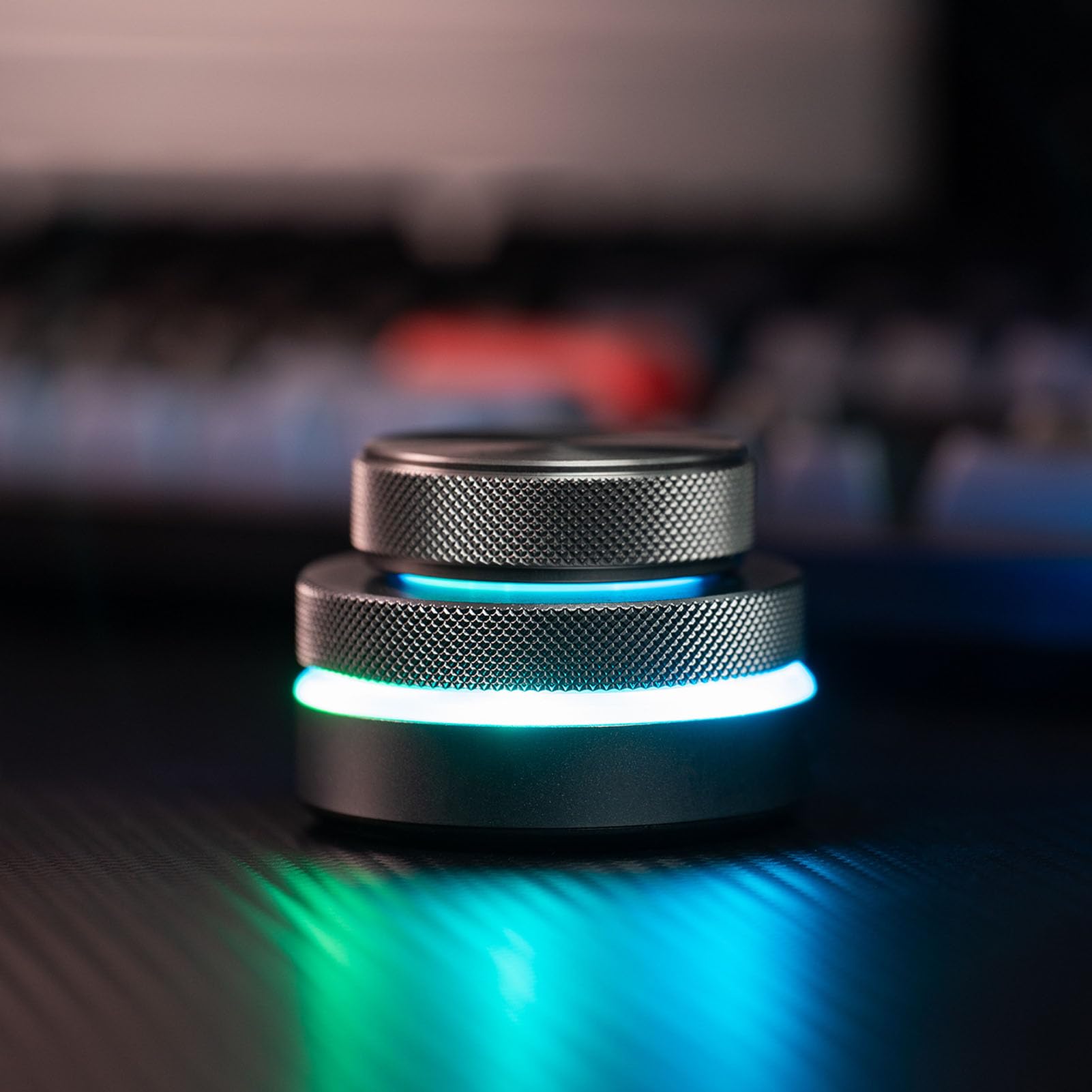 Goshyda Manopola di Controllo Personalizzabile con Luce RGB, Manopola del Volume del Controller Multimediale USB C Bluetooth 2.4G, per Android per OSX per Wins