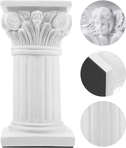 Miniatura 3 de NUOBESTY Estatua de columna griega de pilar romano, soporte de resina, estatua de resina de columna griega, escultura de mesa de arena, decoración