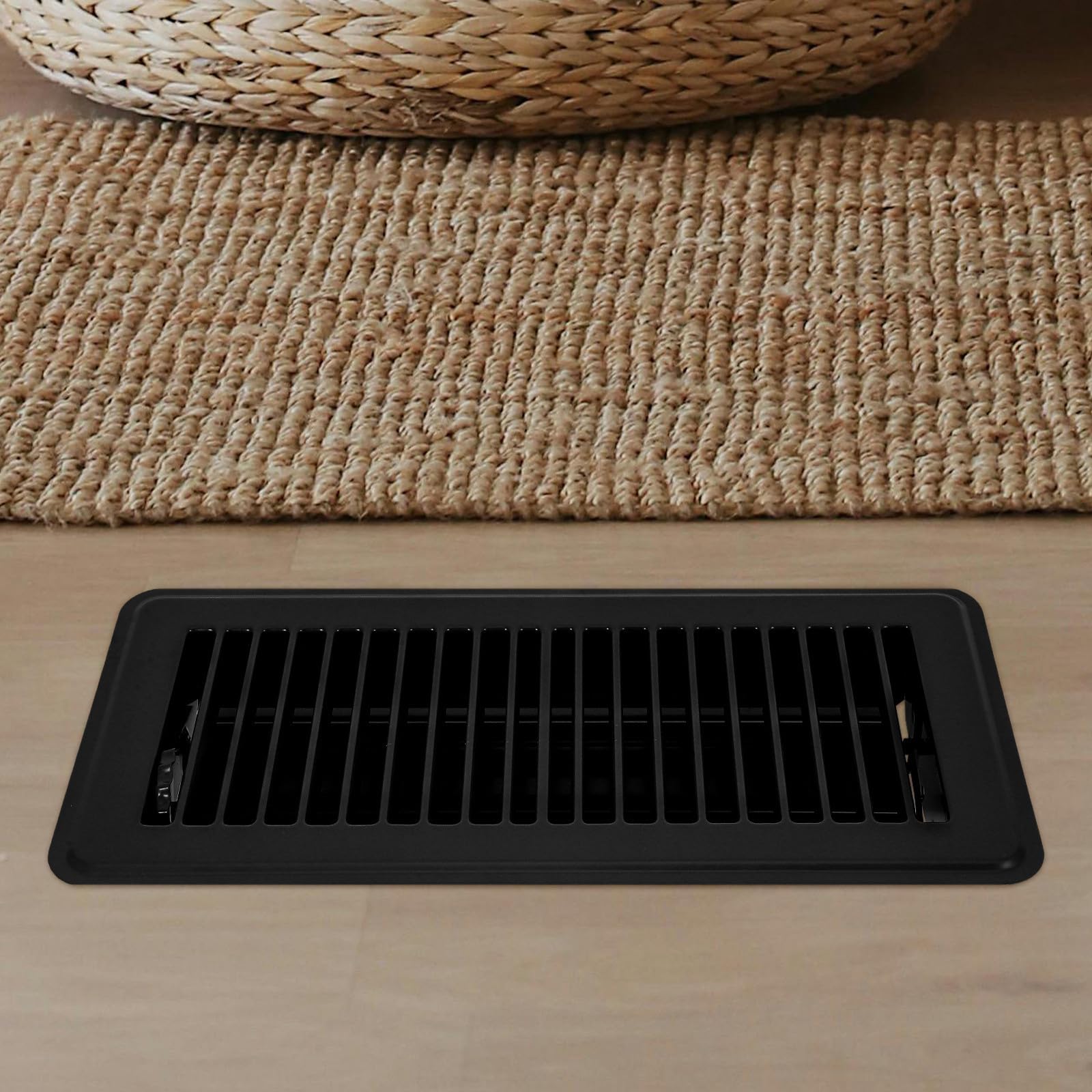 Yardwe 2 Stück X10 Zoll Bodenlüftungsabdeckung aus Eisen mit Sicherem Schutz und Luftstromregelung für Wohn und Bürobereiche im Modernen Design