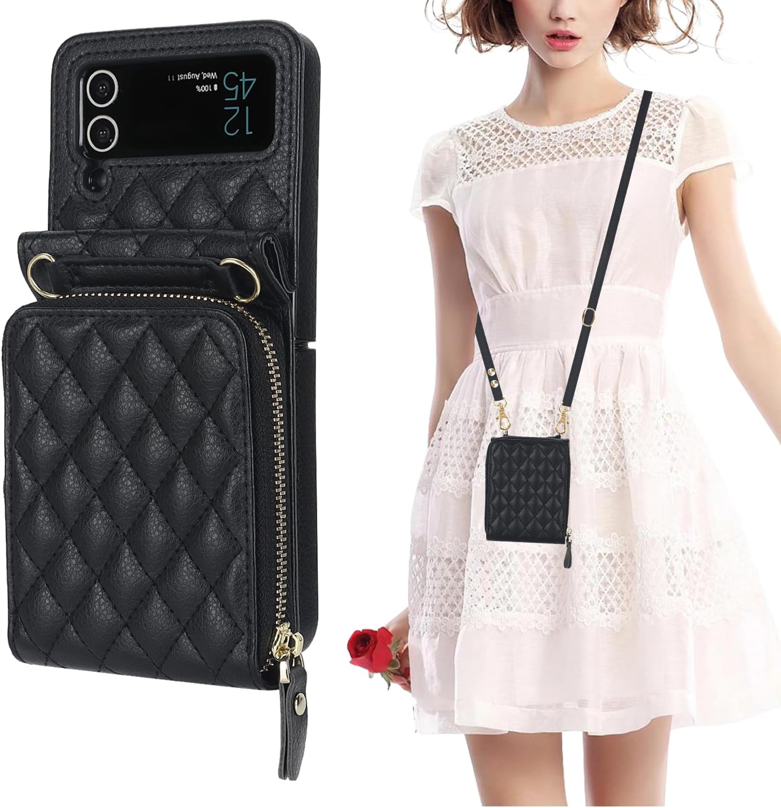 iPhone 6/6 Plus and Samsung Smartphone Removable Wallet Case with Wristlet -Color: White, Style: Samsung Note 5 main image 0