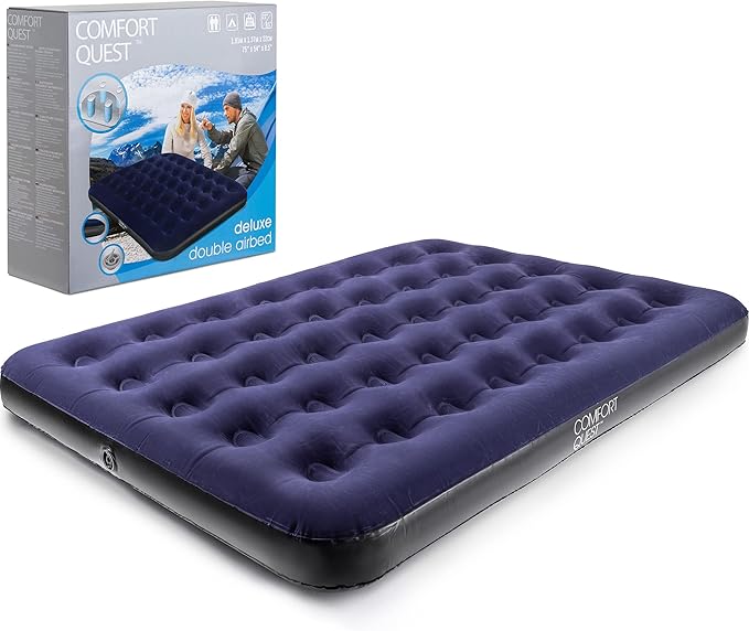 Comfort Quest Double Airbed, Inflatable Guest Air Bed, Blow Up Camping