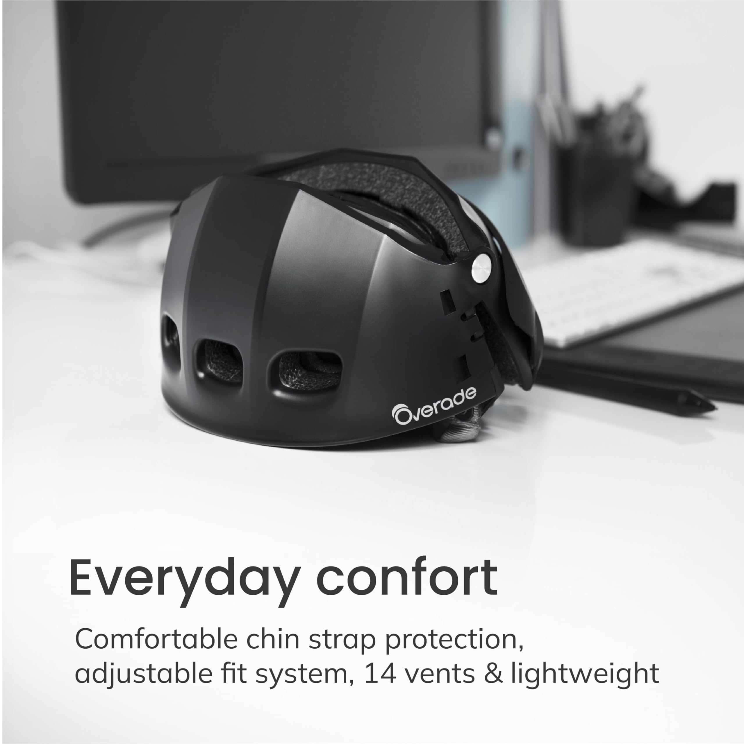Overade Innovation - Casco pieghevole Plixi per bici, scooter, roller, certificato CE EN1078, protegge come un casco convenzionale, volume diviso in 3 misure