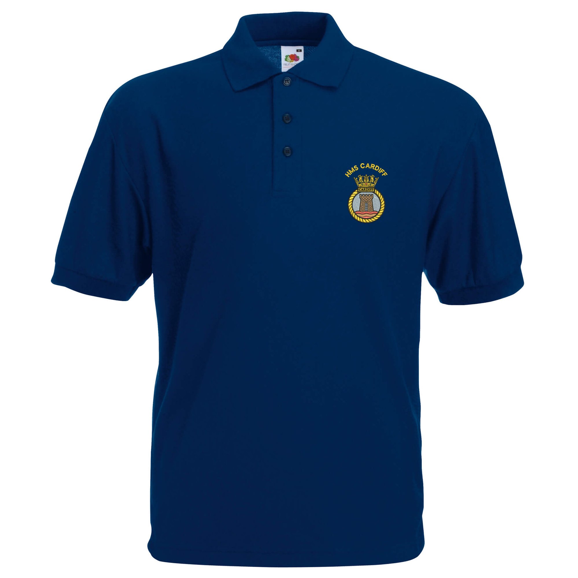 The Military Store HMS Cardiff Embroidered Polo - Navy - X Large