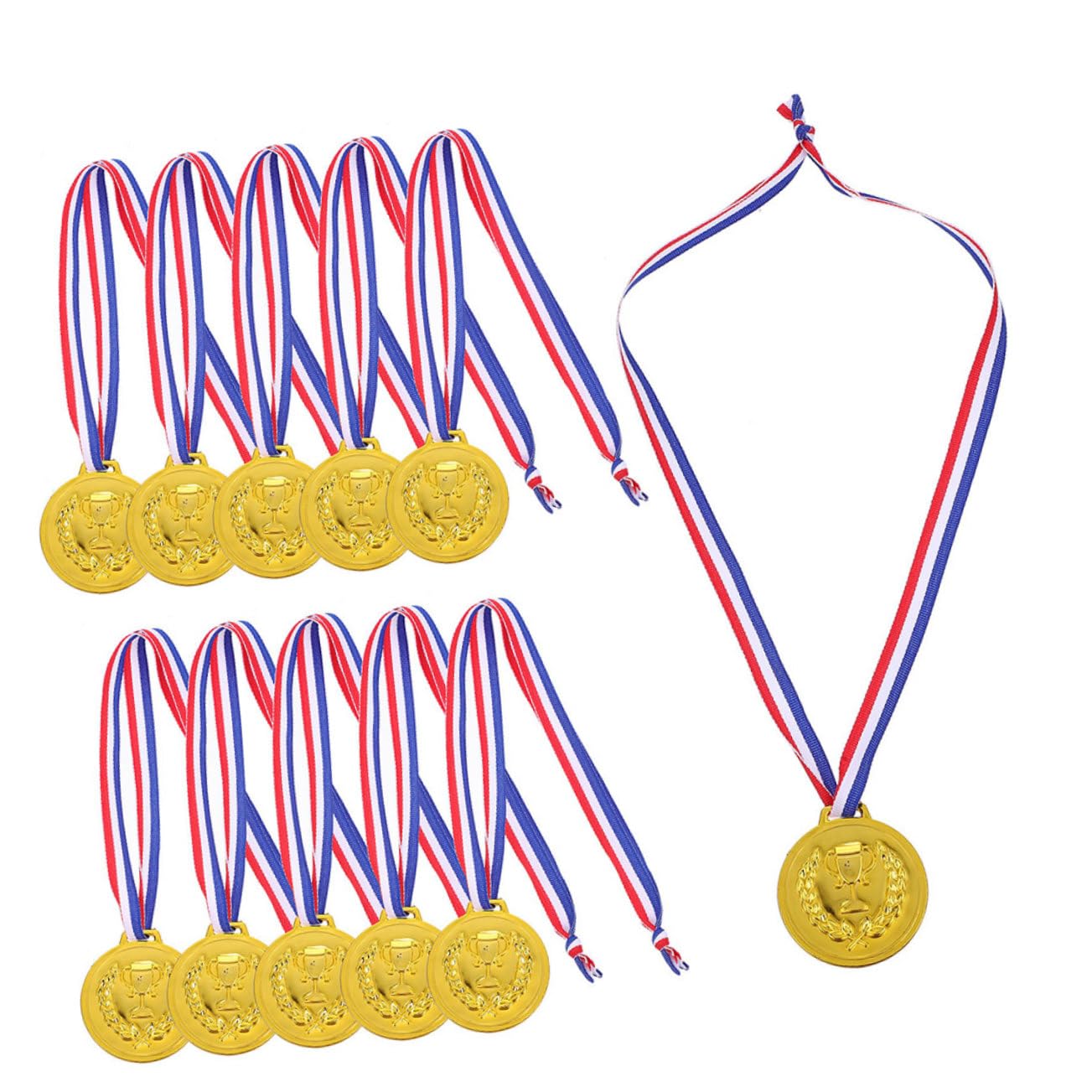 Gatuida Medallas de Premio Doradas para Niños 50 Piezas de Aleación