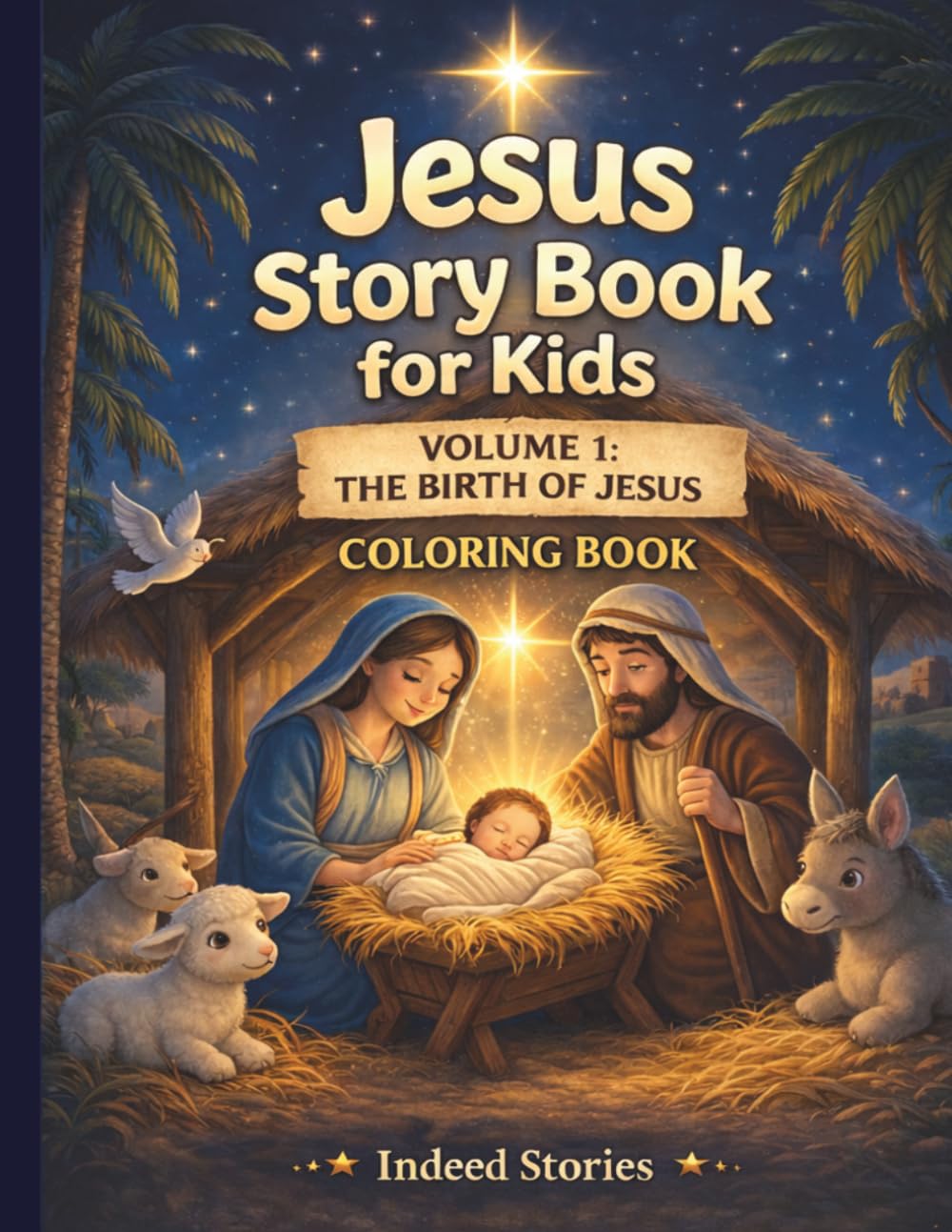 The Birth of Jesus: Nativity Coloring Book for Kids Story & Activity Book