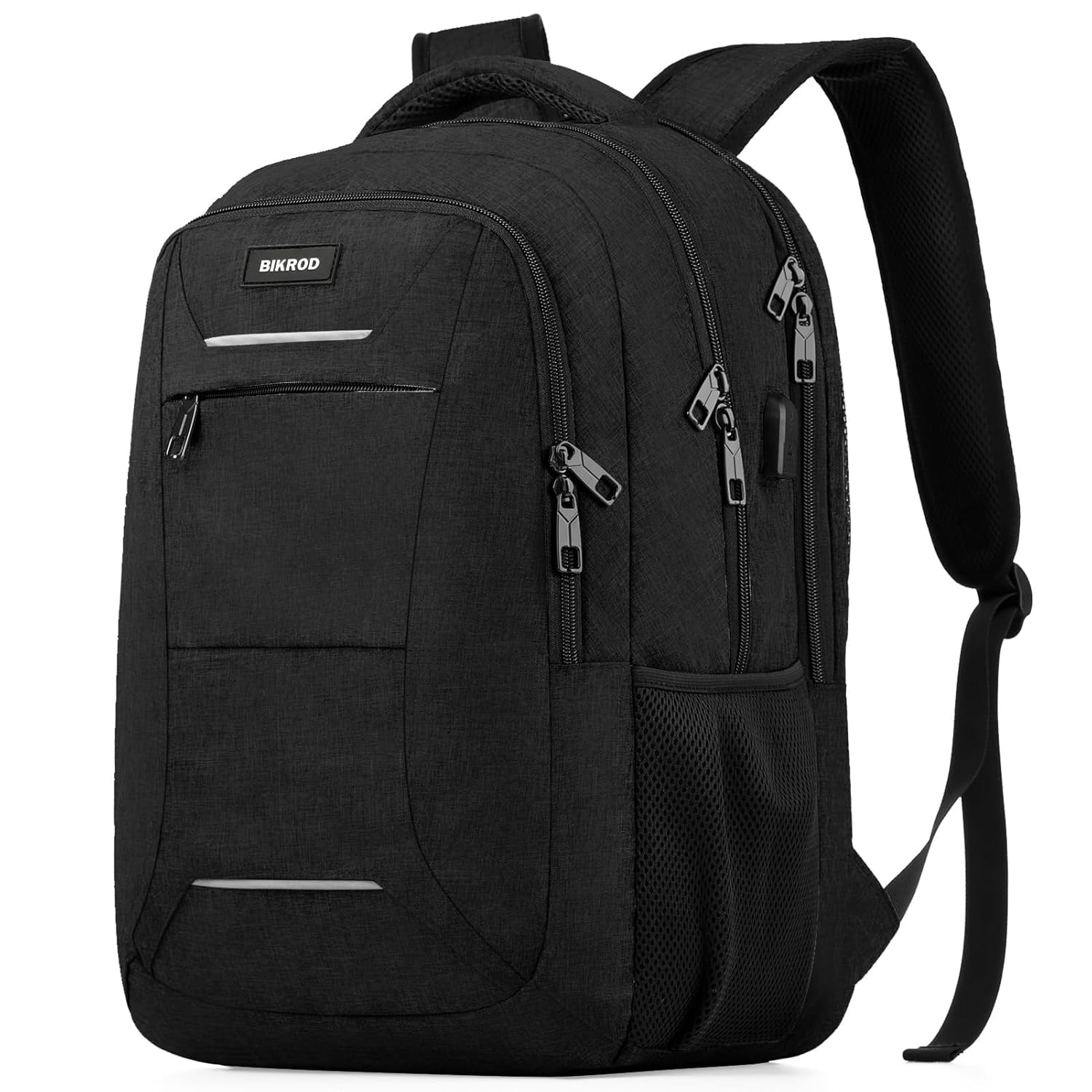 Backpack for Men and Women School Backpack for Teens Black Backpack for Boys with USB Charging Port Fits