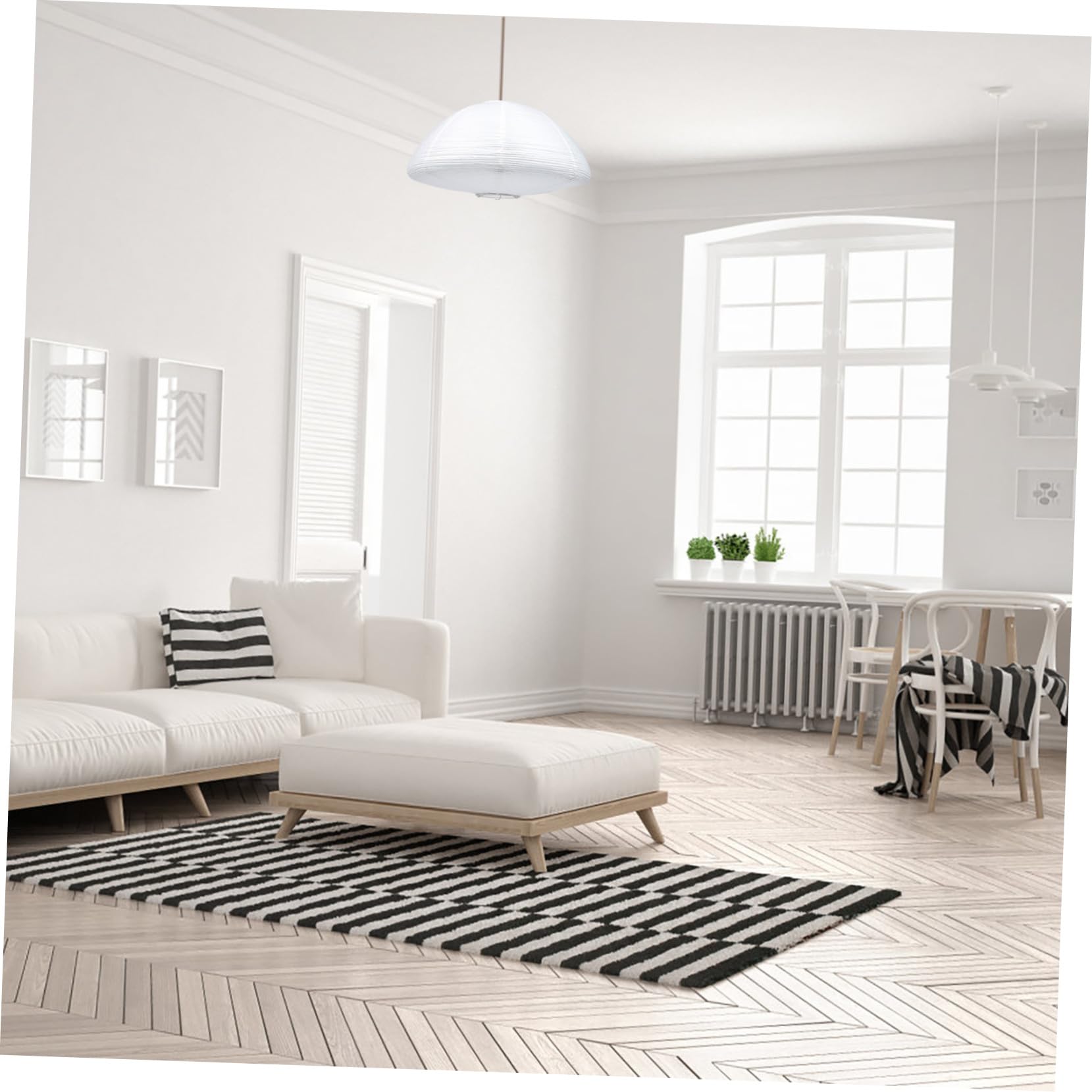Paralume di Carta Bianco Semplice per Lampada a Sospensione, Facile da Installare, Ammorbidisce la Luce, per Camera da Letto e Ufficio
