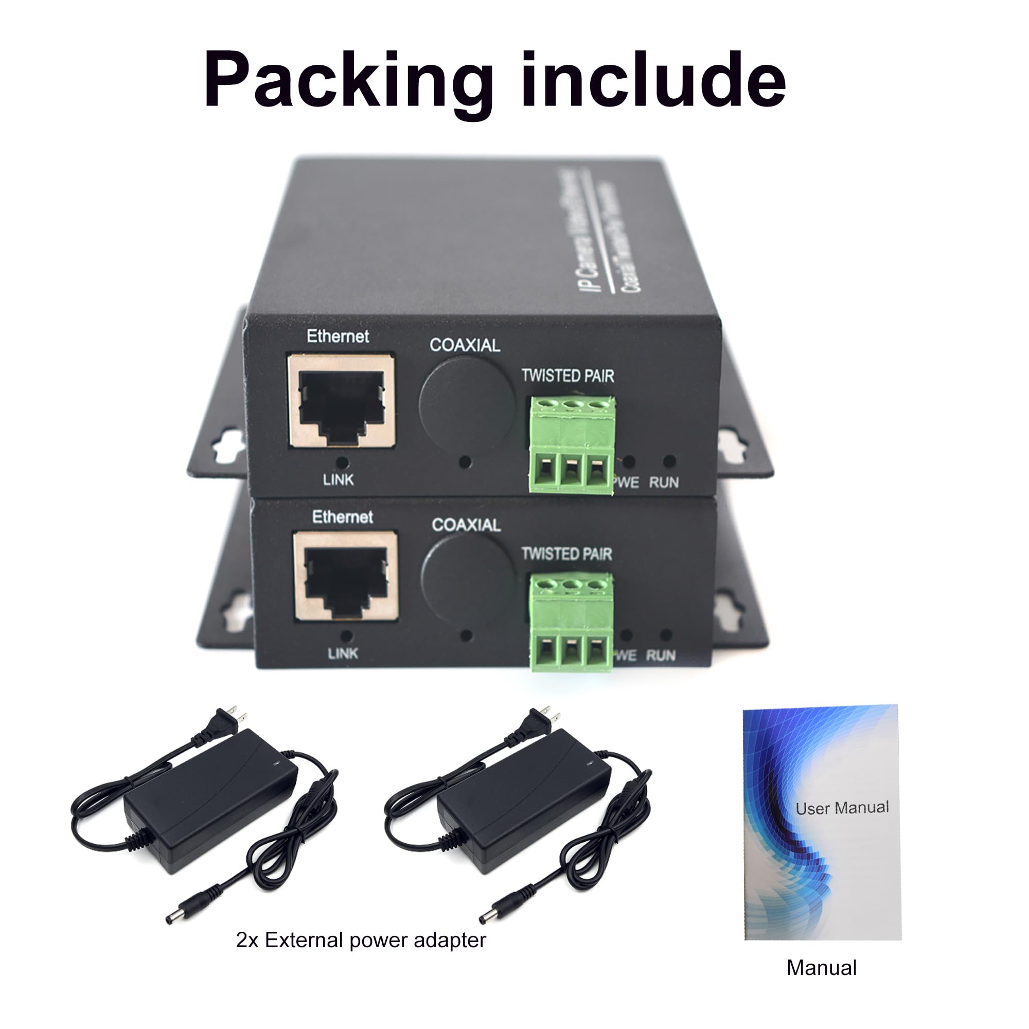 Extensores Ethernet IP sobre par trenzado cables telefónicos líneas telefónicas de hasta 1 km para cámara IP de red HD, 1 par