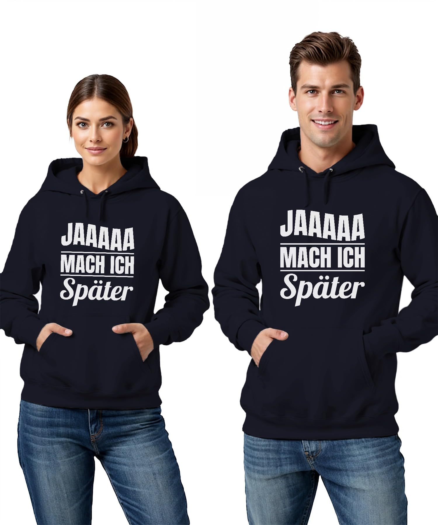 Jaaaaa mach ich später lustiger Prokrastination Spruch Geschenk Unisex Hoodie Hoodie