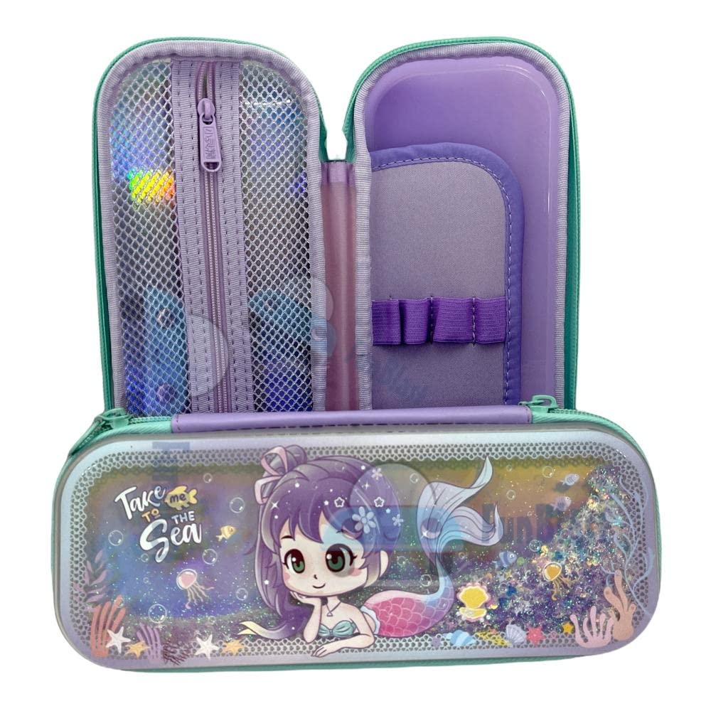 FunBlast Pencil Case for Kids, Zipper Pen & Pencil Pouch for Kids Boys and Girls Pencil Stationary Pouch for Students School Supplies (Blue Mermaid) (B09MN3RMF4) Amazon Price History, Amazon Price Tracker