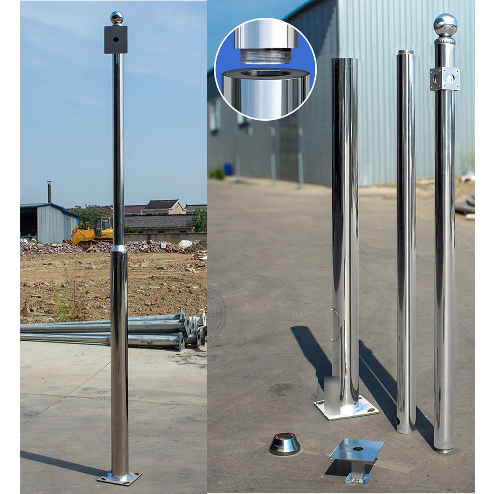 Überwachungskamera Aussen Mast, Halterung für Kamera Überwachung, Universal Security Camera Halter, Kamera Halterung(350cm/138in)