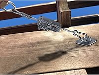 Vista 5 de E&K Kit de accesorios para toldo con cable de tensión, almohadilla de cabrestante para ojos y ganchos para instalación de velas rectangulares