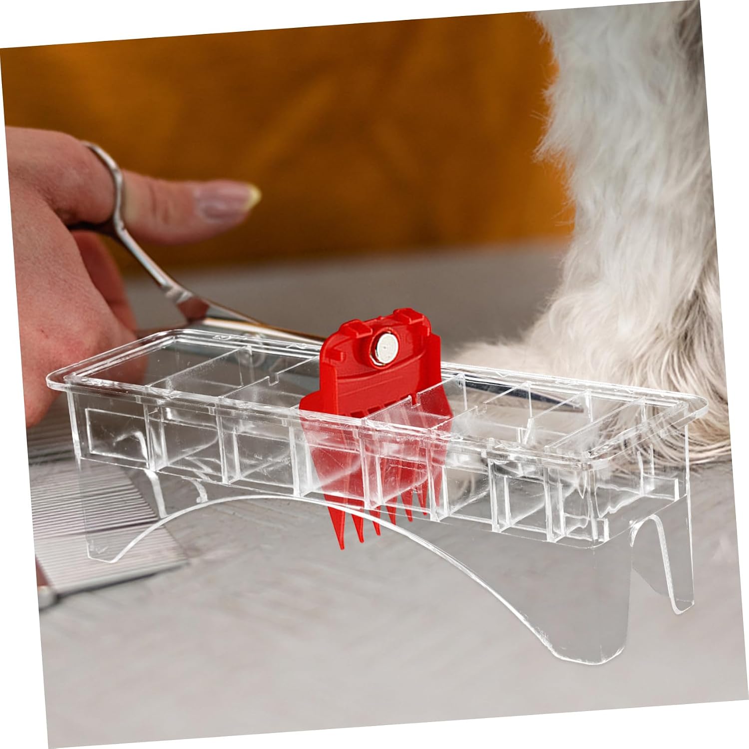 Electric Clipper Comb Storage Box, White Ps 8 Slot Organizer