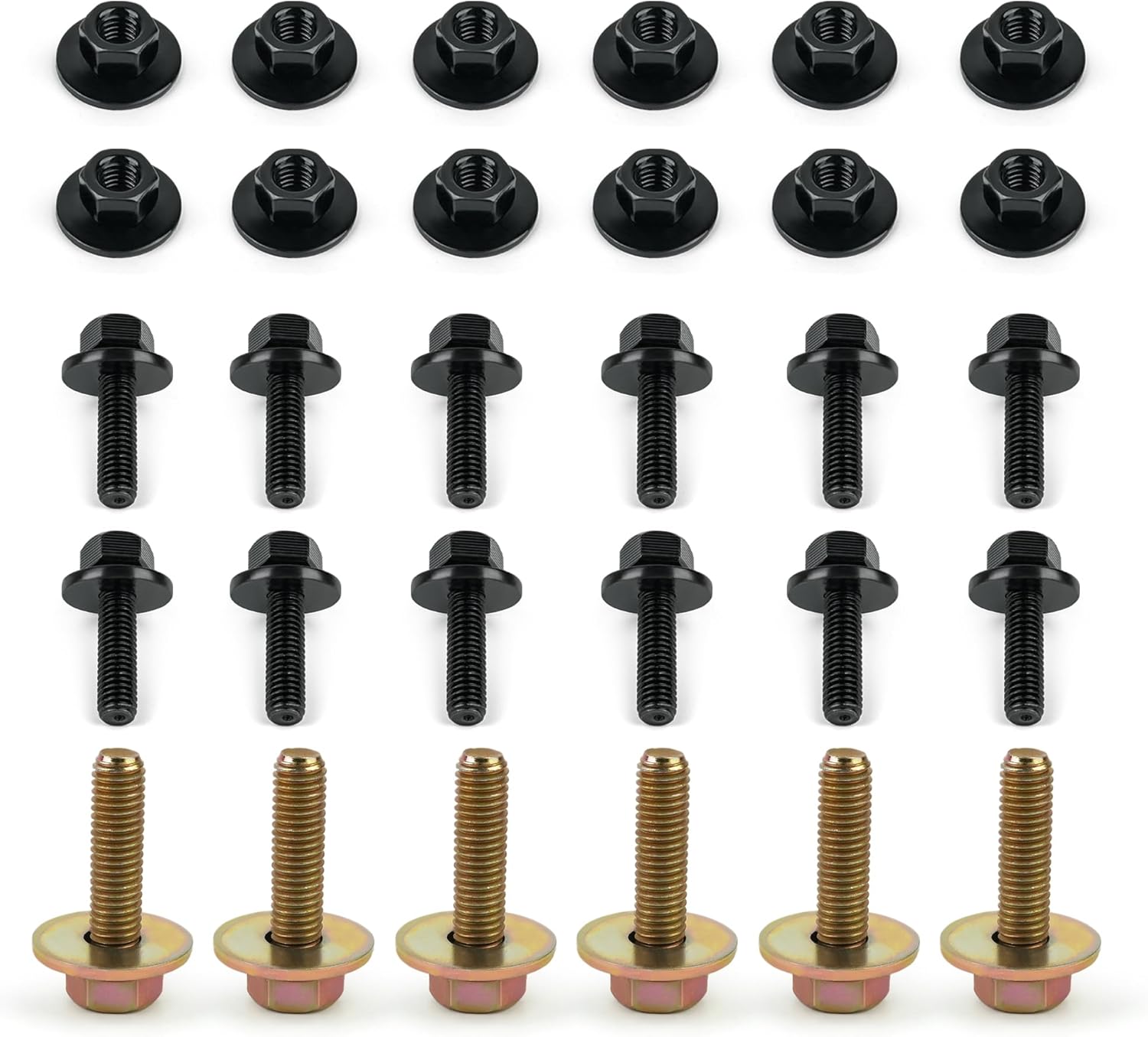 Fits Jeep Wrangler JK JL 07-25 Side Step/Running Board Bolts Hardware (4 Door) - 6104725AA, 6105103AA