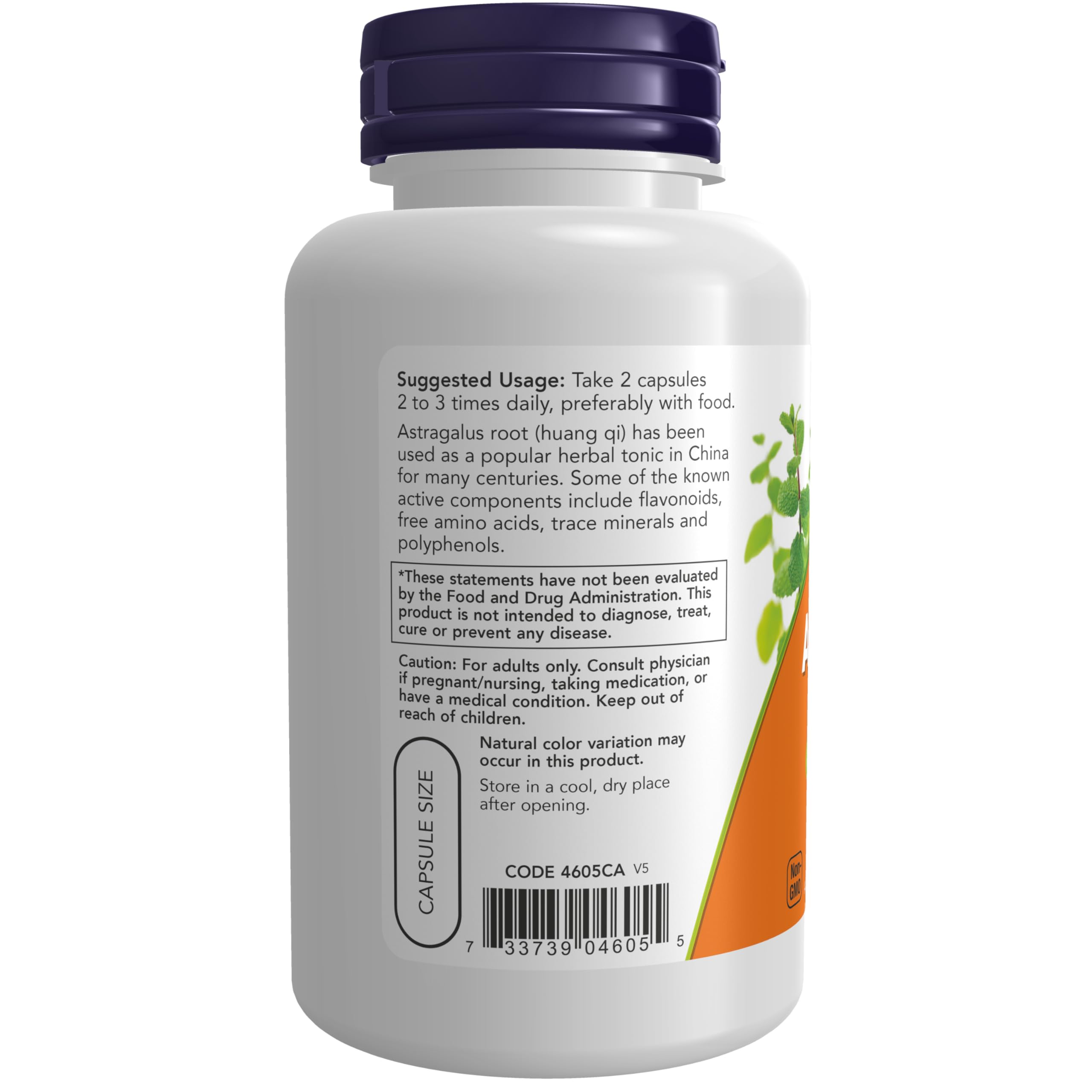 NOW Supplements, Astragalus 500 mg, Immune System Support*, 100 Caps — Amazon image 3