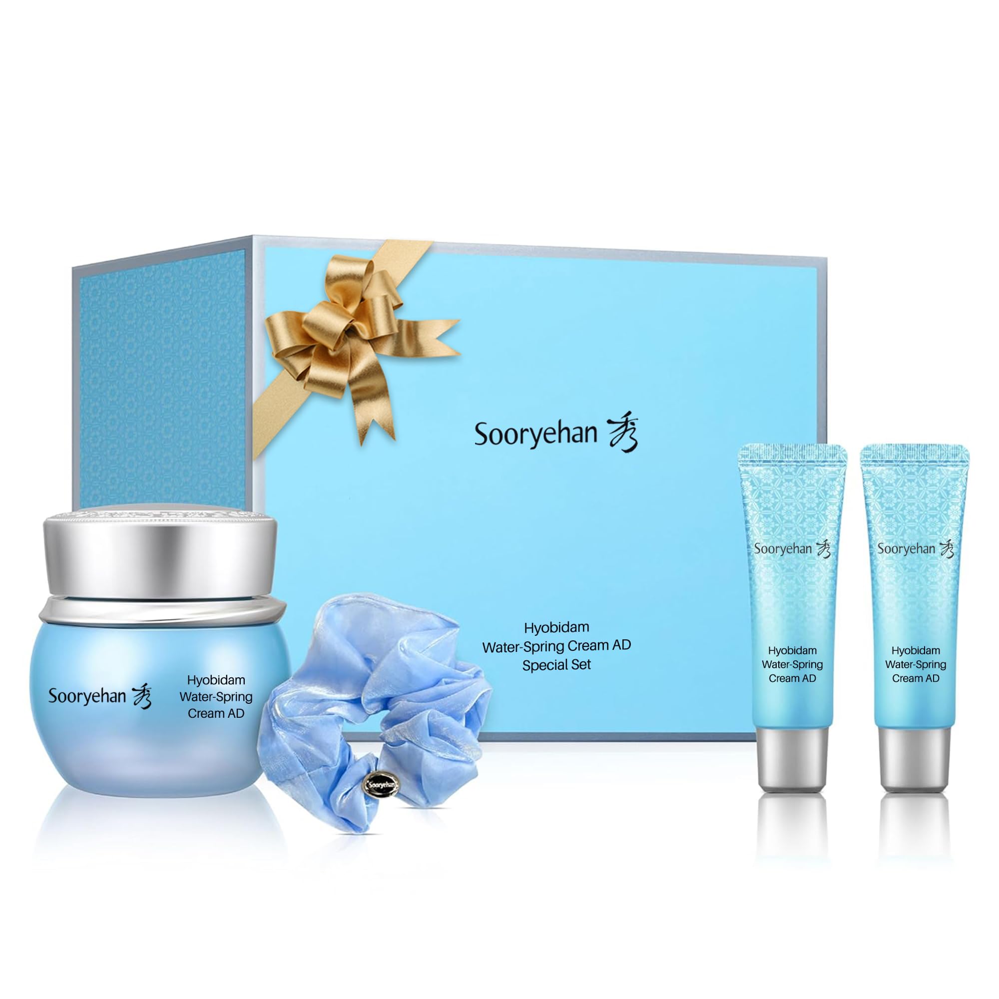 Water Spring Cream AD Amazon gift Set (Amazon Set, 4.2fl oz) - Korean Moisturizer Skincare for Deep Hydration Boost & Elasticity by LG Beauty. Fermented Ginseng, Hyaluronic Acid, Amino Acid.