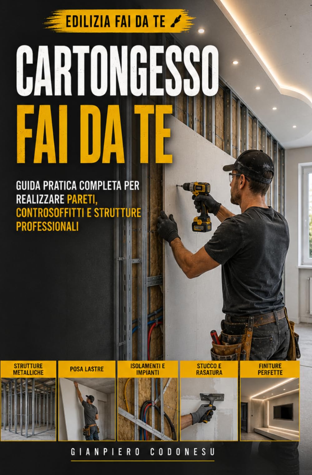 CARTONGESSO FAI DA TE: Guida pratica completa per realizzare pareti, controsoffitti e strutture professionali (EDILIZIA FAI DA TE - DALLA TEORIA AL LAVORO VERO)