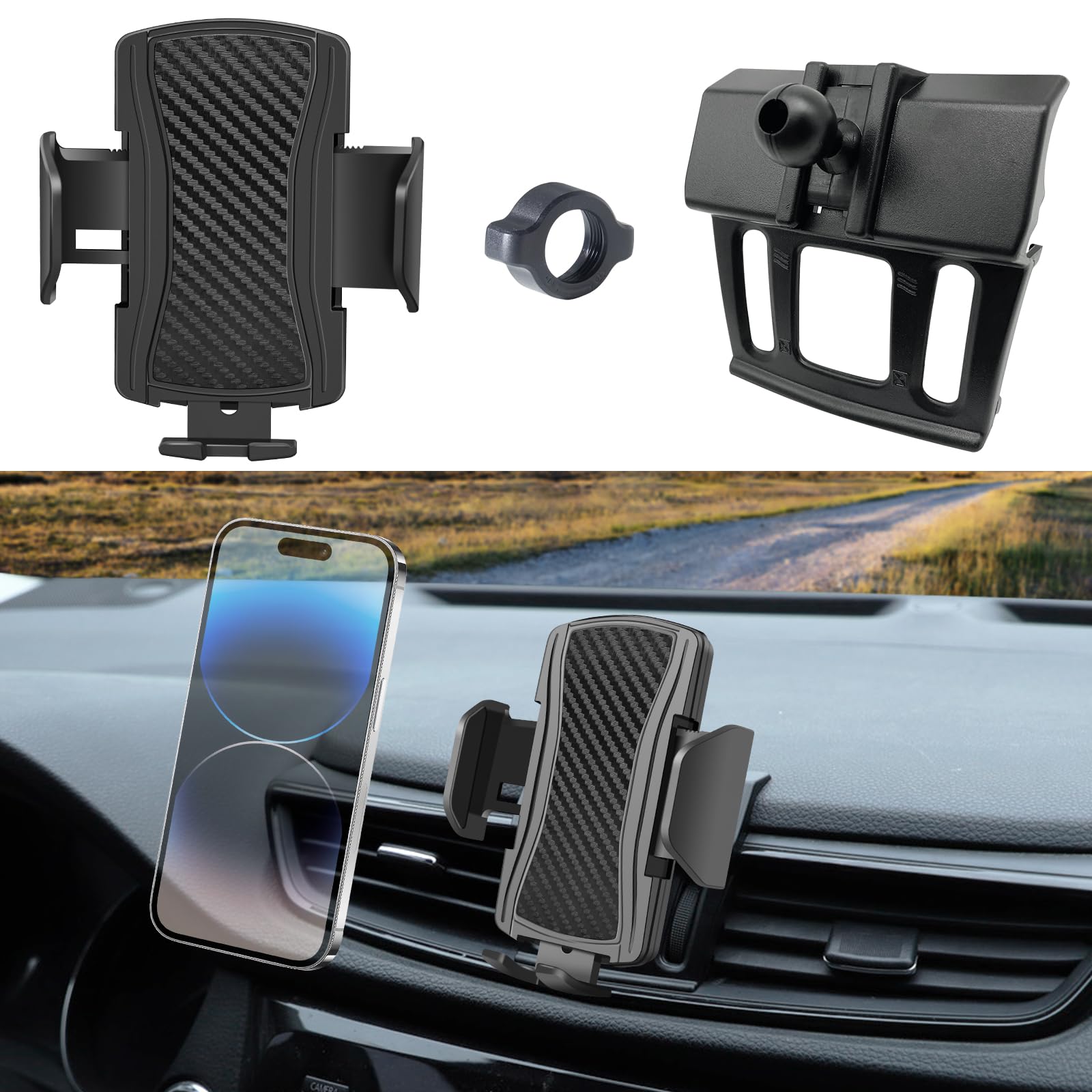 Car Phone Mount for Nissan Rogue 2014-2020 & Rogue Sport 2017-2022 Phone Holder,Cellphone Mobile Cradle Auto Accessories Bracket Anti-Shake,360 Degree