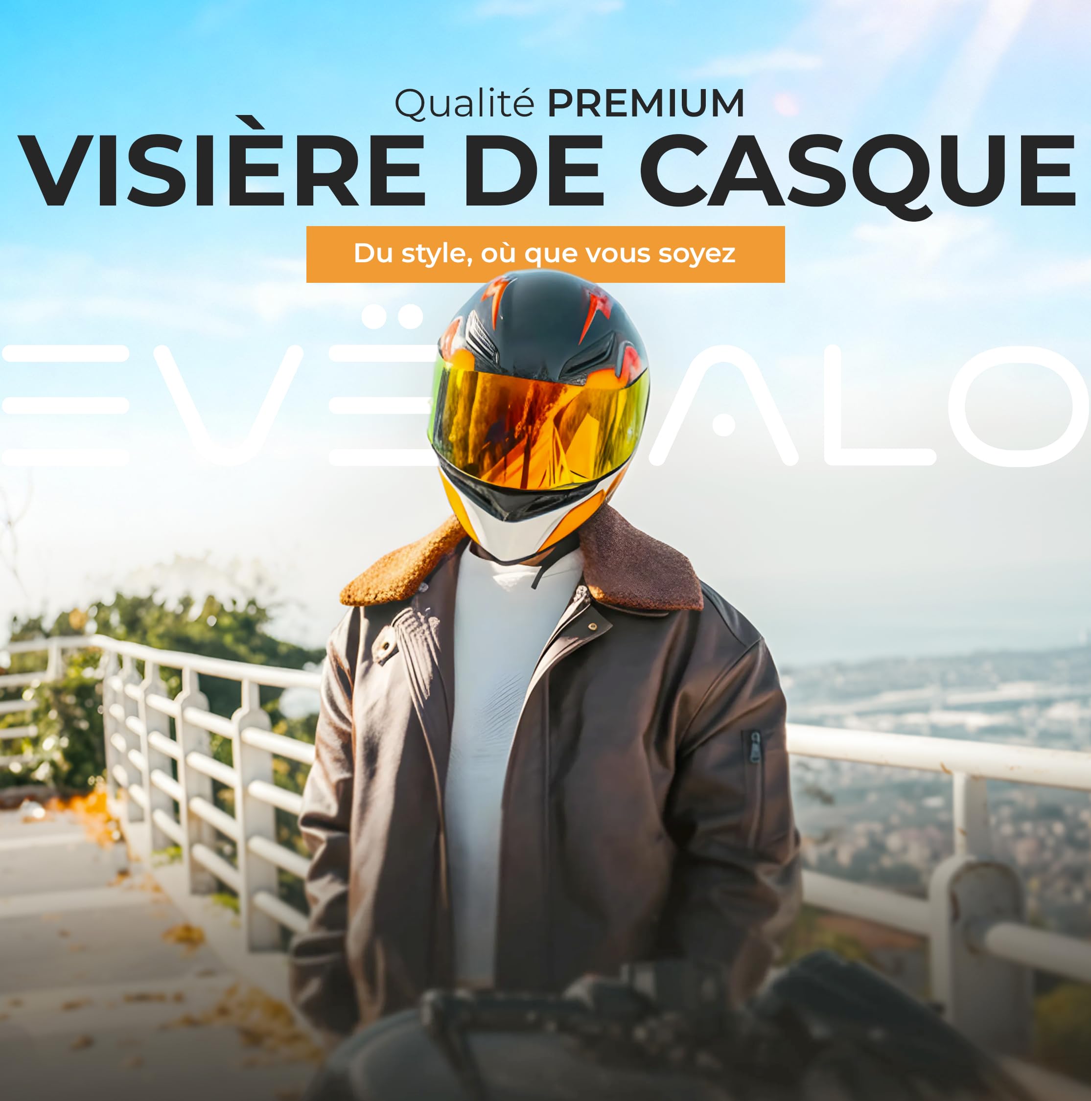 Visière Compatible avec Scorpion Exo 520-1400 - 391 - R1 Air (Transparent) | KDF16-1 convient également aux variantes Carbon, Evo, Evo II, Smart, compatible avec lentille antibuée d'origine