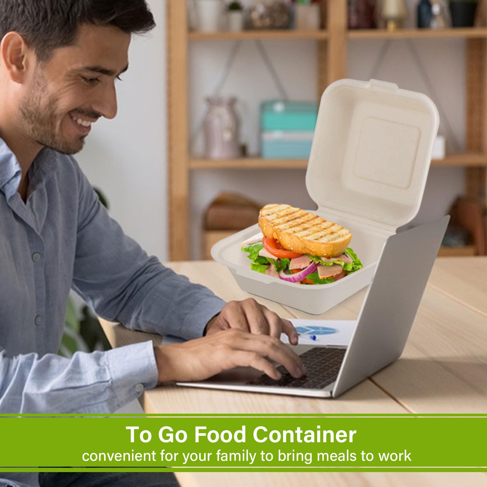 Deli Containers With Lids 200 Pack Compostable Take Out Containers ...