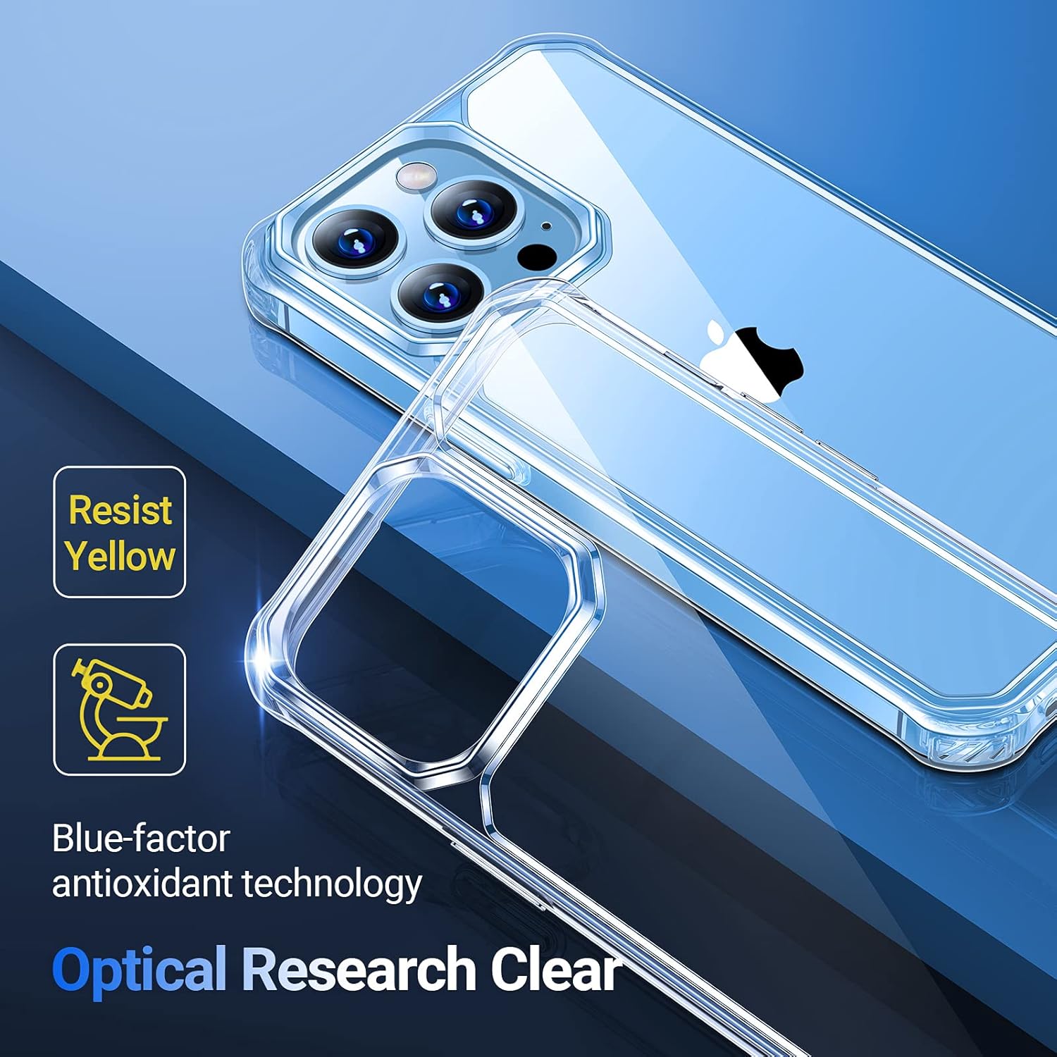 VANMASS [Military Grade Anti-Drop] Designed for iPhone 13 Pro Case, [Enhanced Camera Protection] Clear [Optical Research Material] Soft Slim Phone Case Compatible with iPhone 13 Pro 6.1”-CrystalFort : Cell Phones & Accessories