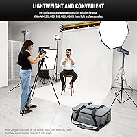 Vista 8 de NEEWER Bolsa de transporte con espuma movible acolchada para Studio Light Q300 Vision 4 ML300 CB60B RGB CB60 MS60B MS60C MS150B, bolsa de transporte