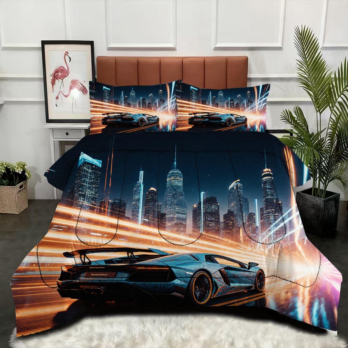 Couette 240 x 260 cm lavable en machine pour grand lit deux personnes en microfibre