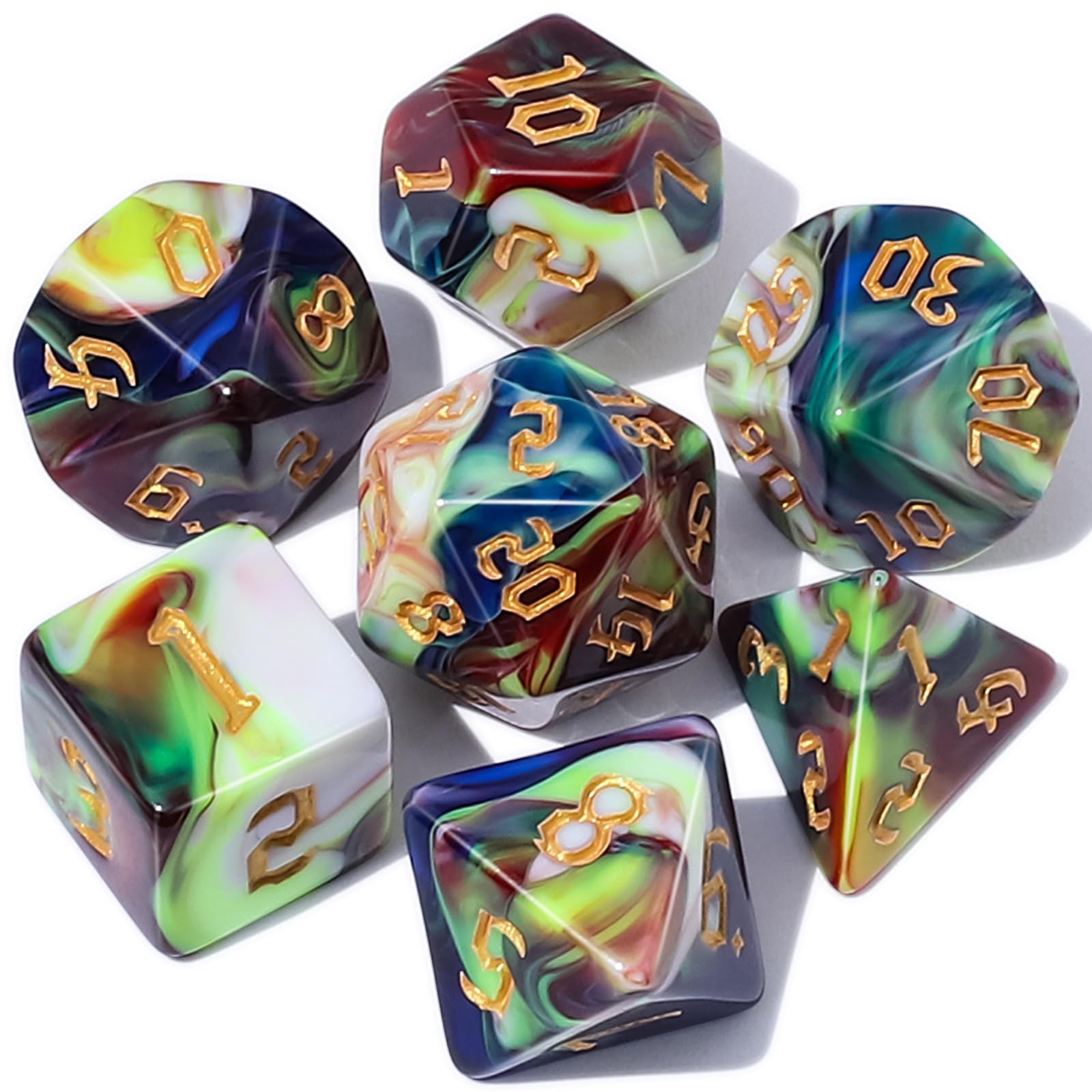 ダンジョンズ＆ドラゴンズ -ミスタラ英雄戦記- Amazon.com: QMAY DND Dice Set - Polyhedral Dice (Blue Mix Blood