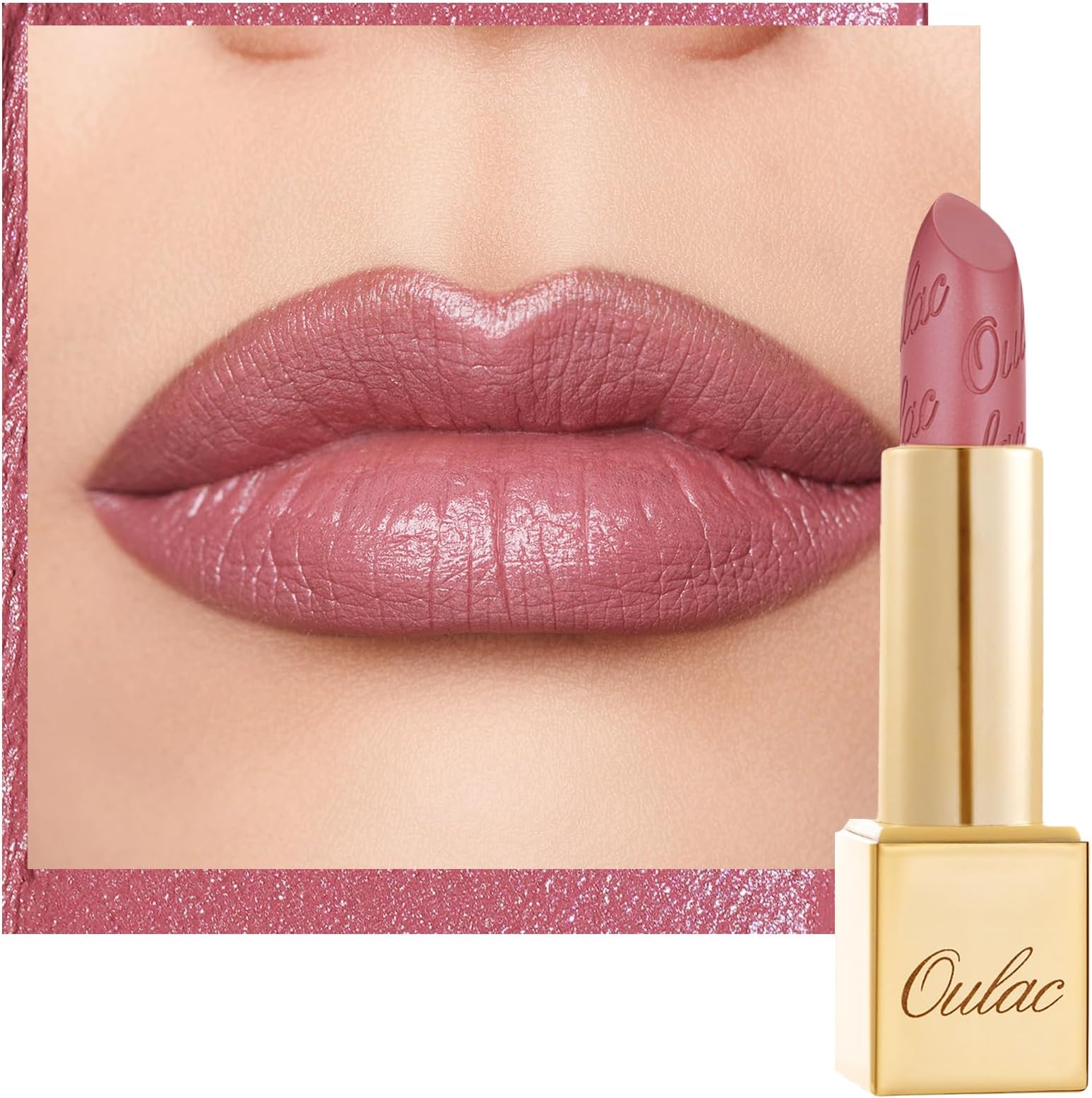 – Glow Metallic Shine Pink Lipstick, Rose High Impact Lipcolor, Lightweight Soft and Ultra Hydrating, Long Lasting, Vegan & Cruelty-Free, Full Coverage Lip Color 4.3 g/0.15 GM04 Mauve Babe