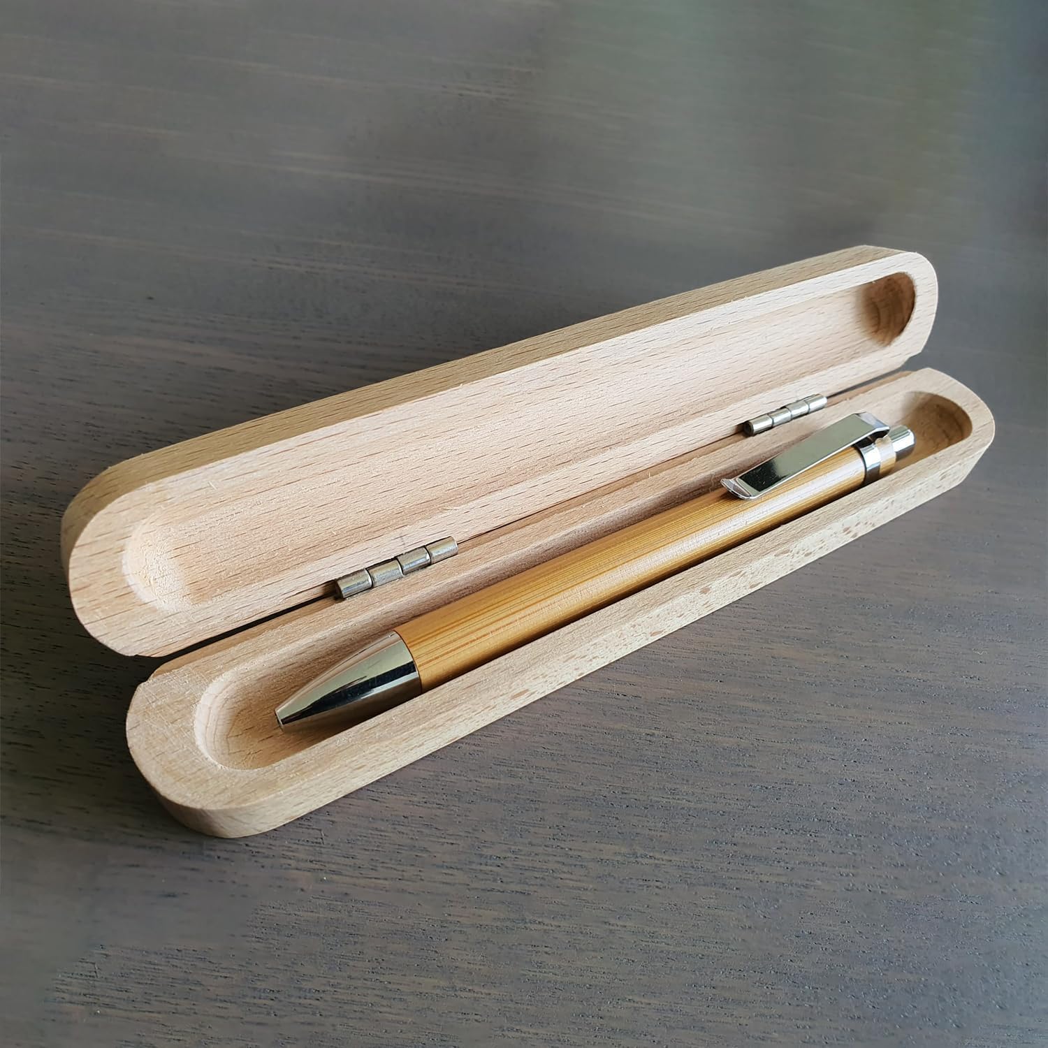 Penna a sfera retrattile in bambù, con inchiostro nero, 1 mm, per scrittura di prodotti da ufficio, penne a sfera in legno di bambù, per diari, forniture scolastiche, decorazioni