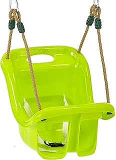 TP Toys Early Fun Baby Swing Seat - Rot Resistant Ropes And Safety Harness Included. Premium Outdoor Playground Swing Seat With Adjustable Ropes. Weather-Resistant, Ideal For Gardens - 6 Months+