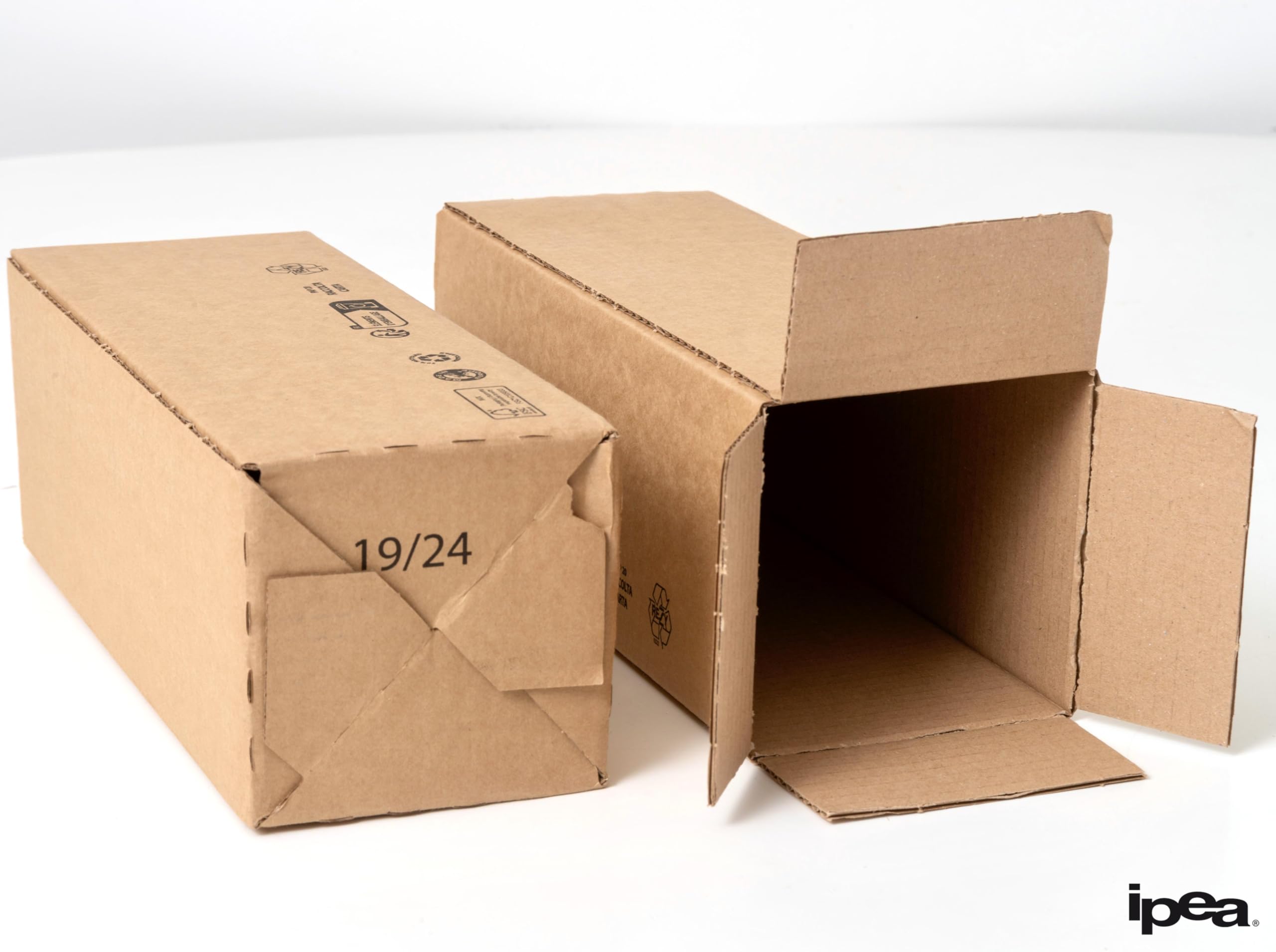 IPEA Długie kartonowe pudełka na butelki wina i wysyłki - 30 x 10 x 10 cm - Made in Italy - 5 sztuk - Pudełko z tubką e-commerce, prezenty, wydarzenia, imprezy - pudełko i opakowanie na butelki