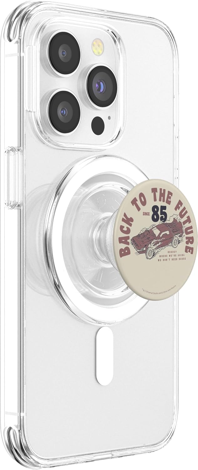Back To The Future Vintage Since 85 Delorean Sketch PopSockets MagSafe PopGrip for iPhone