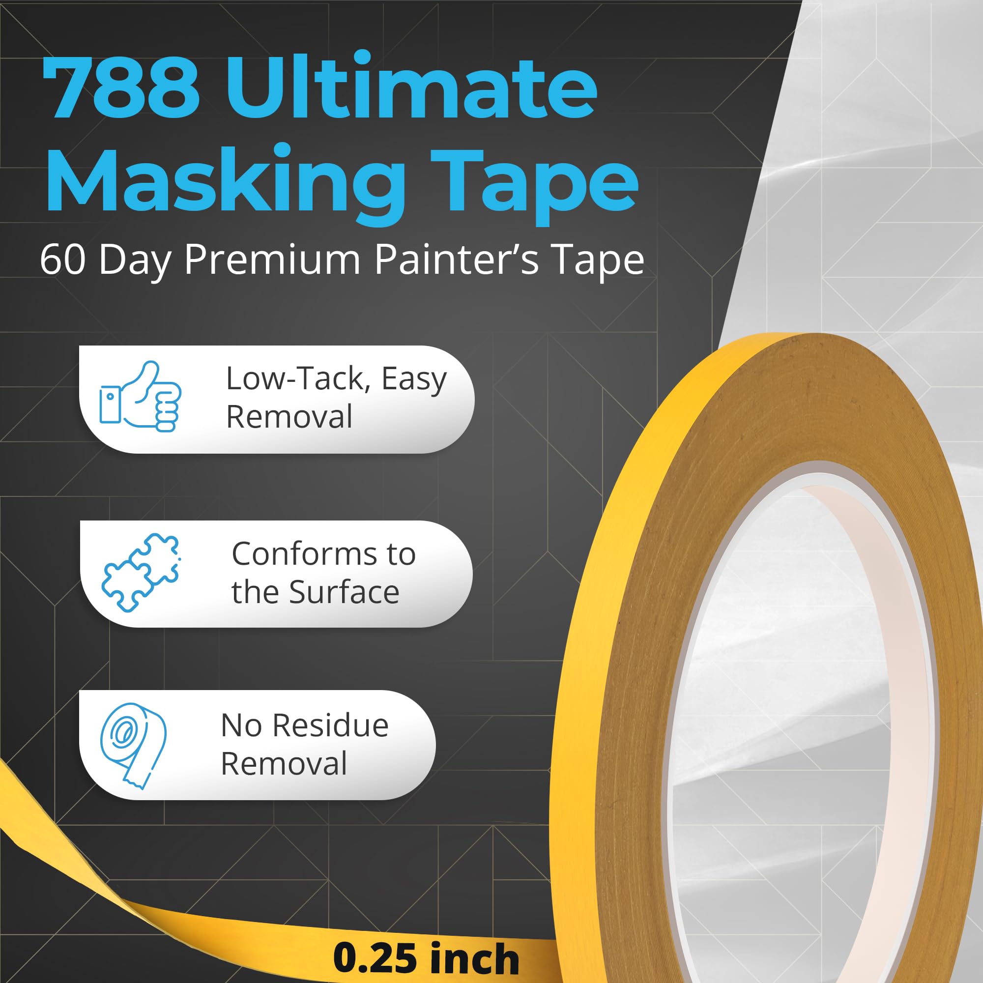 Pro Tapes Pro 788 Ultimate Mask Yellow 1/4