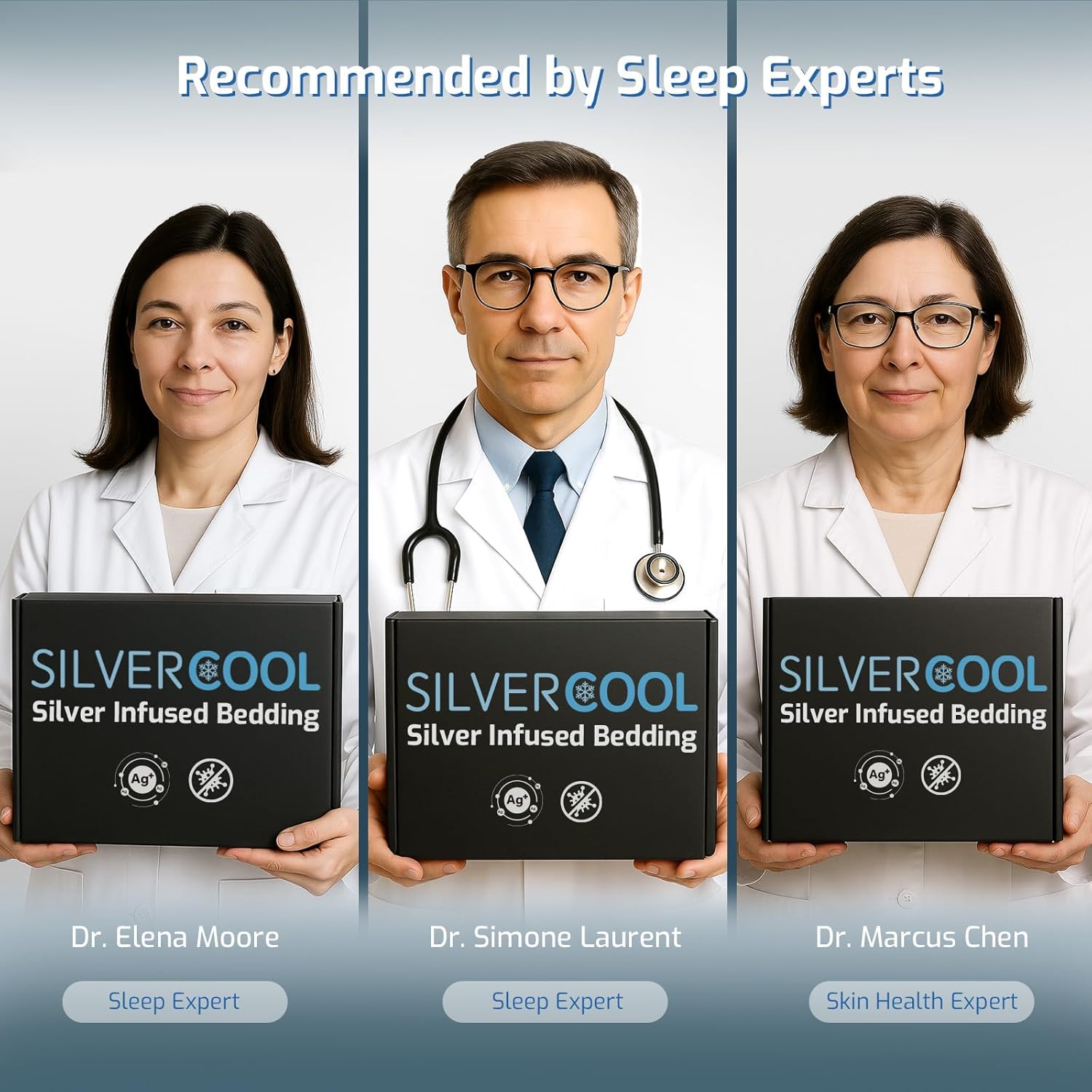 Silver Infused Bed Sheets, 10% Silver 20% Silk Cooling Sheets, Natural & Anti-Odor, Hypoallergenic Bedding for Hot Sleepers & Sensitive Skin - King Set - Image 7