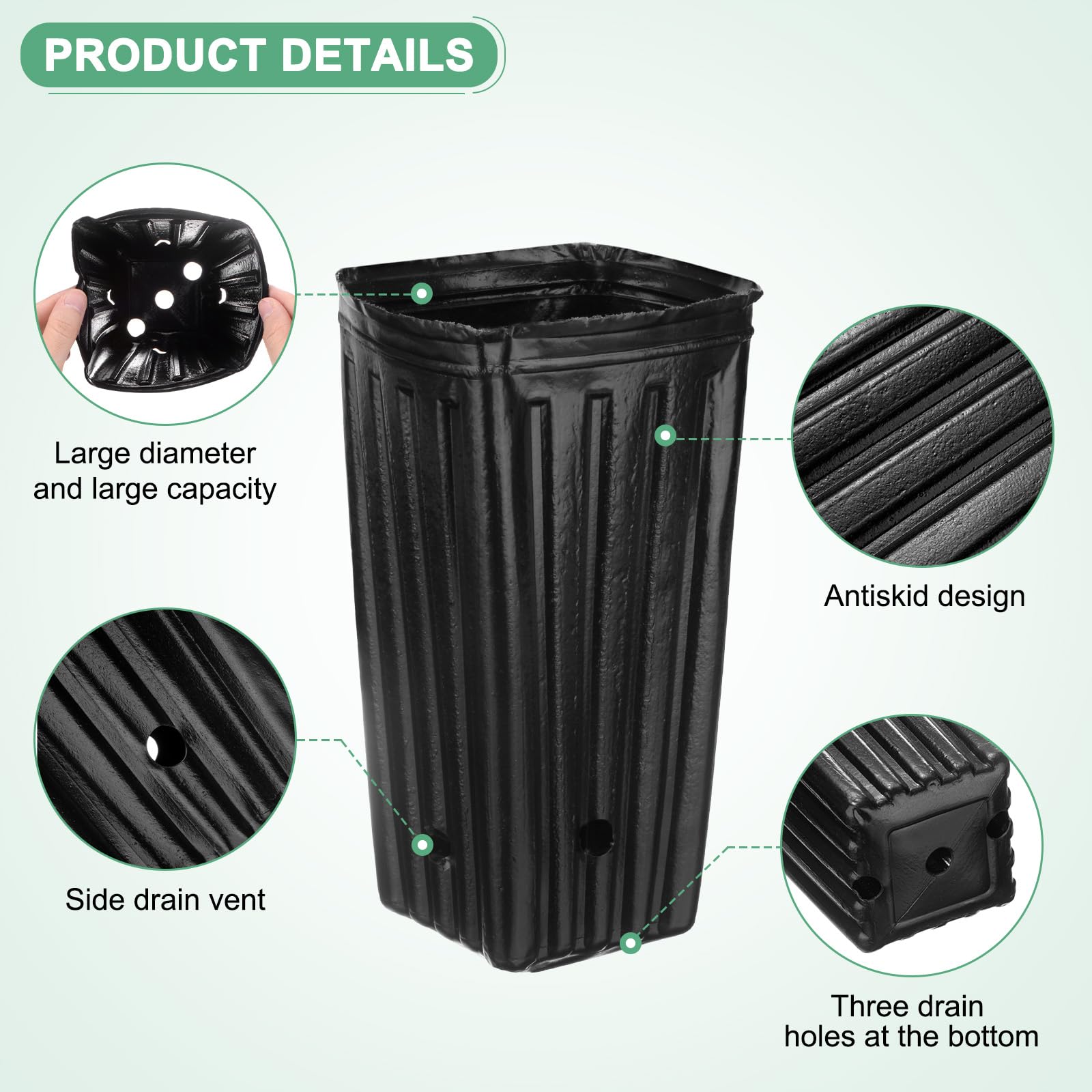 M METERXITY 100-Pack Plant Nursery Pots - Image 2