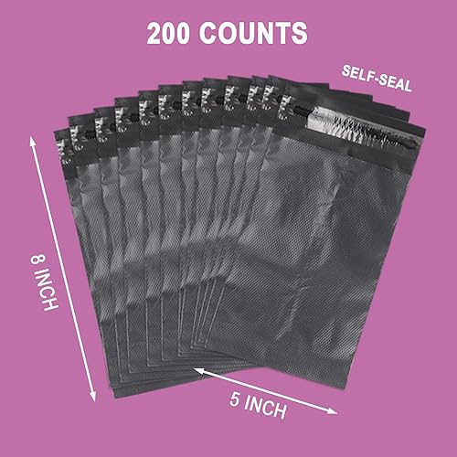 Miniatura 5 de Bolsas de eliminación de servilletas sanitarias, bolsas femeninas de desecho personal, 200 bolsas opacas grises y 2 bolsas de almacenamiento de