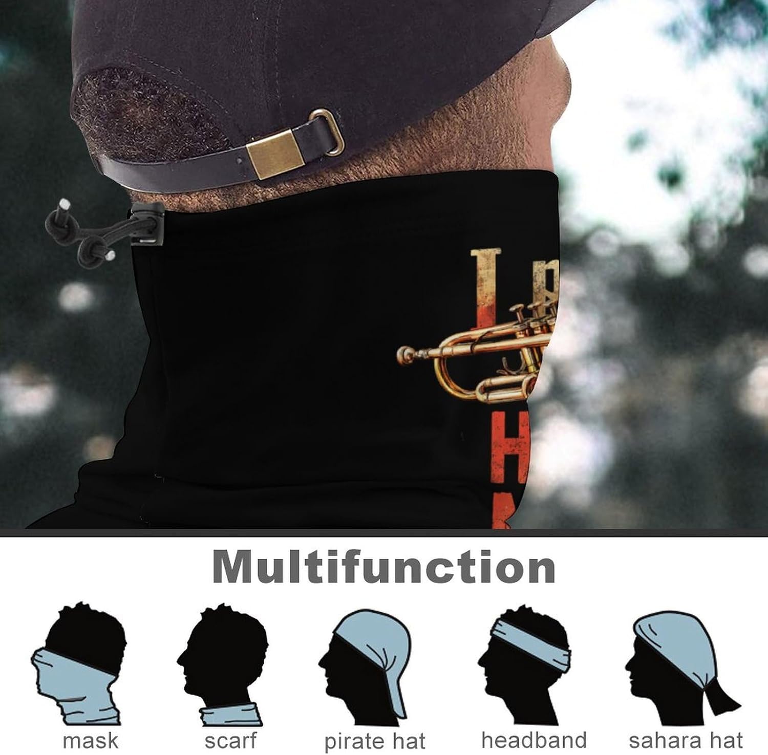 I Play Heavy Metal Neck Gaiter Multifunctional Face Mask Windproof Head Wrap for Men Women