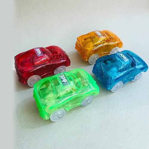 Miniatura 2 de Solo repuesto para autos de pistas, pistas iluminadas compatibles con pistas que brillan en la oscuridad, autos de juguete de carreras con 5 luces