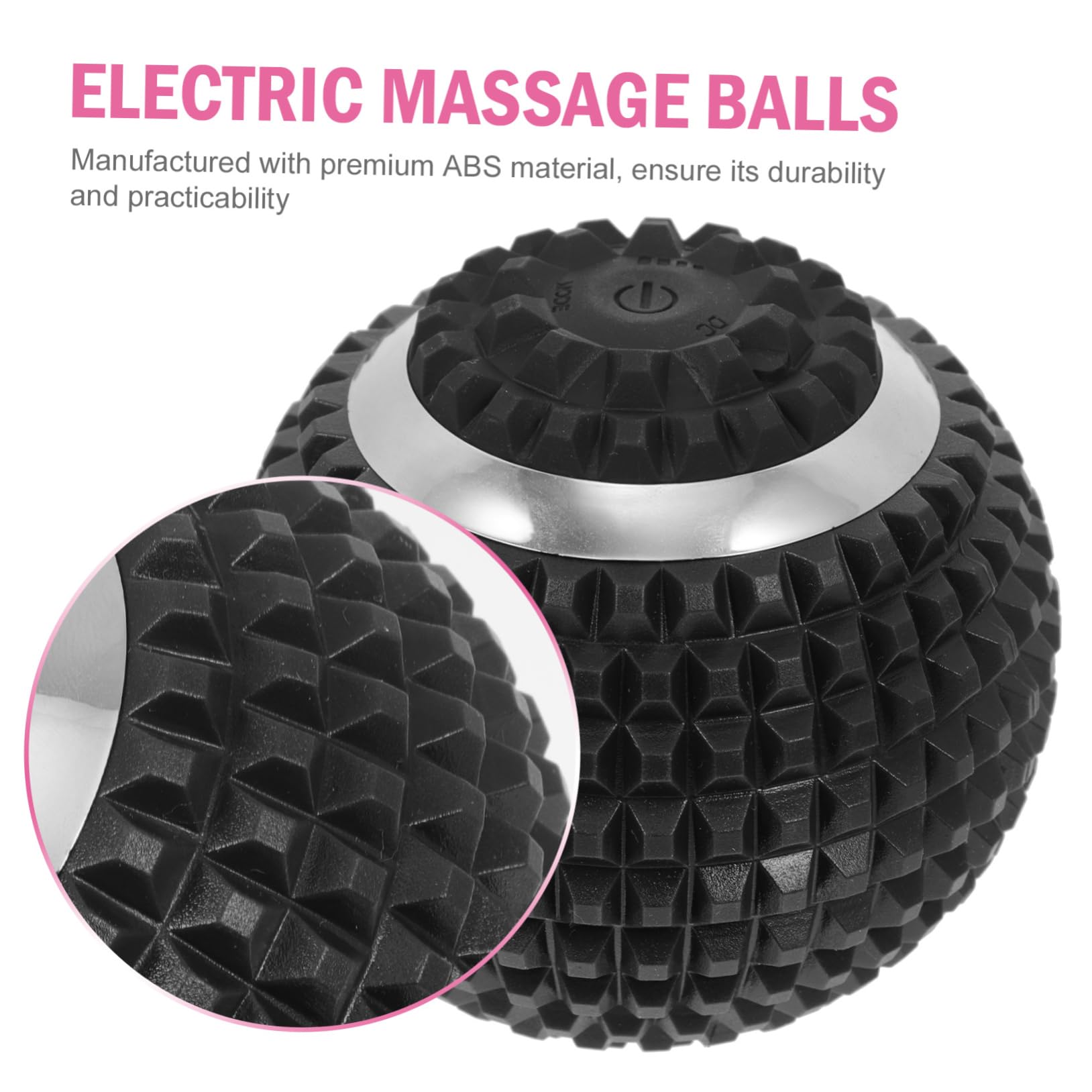 Pelota de Masaje Eléctrica para Pies y Músculos, Negro | Abs, Cuatro Configuraciones, para Camping y Viajes, Herramienta de Relajación Corporal
