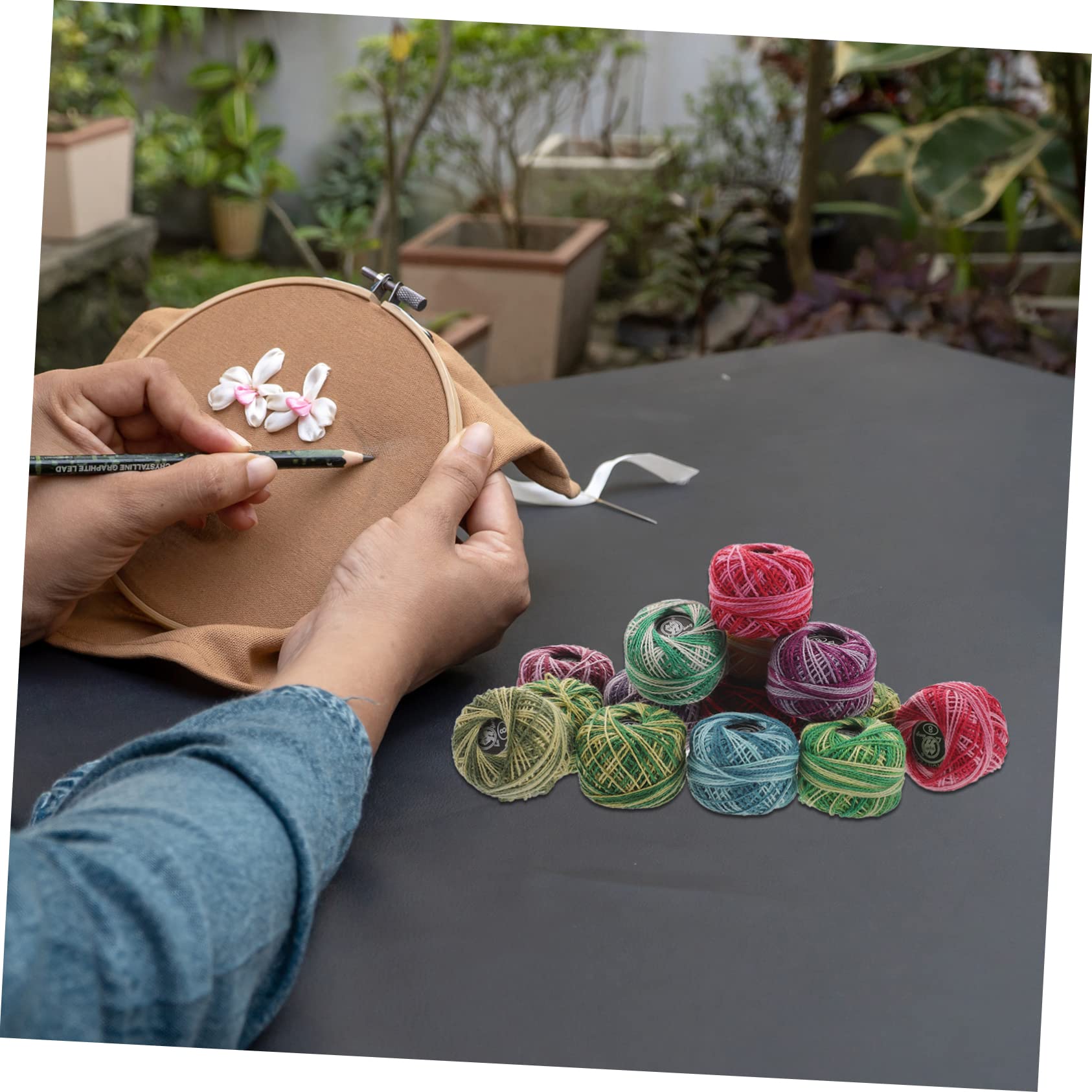 WEBEEDY 16 Couleurs 80 M Fil De Coton Fil à Repriser Fil à Broder