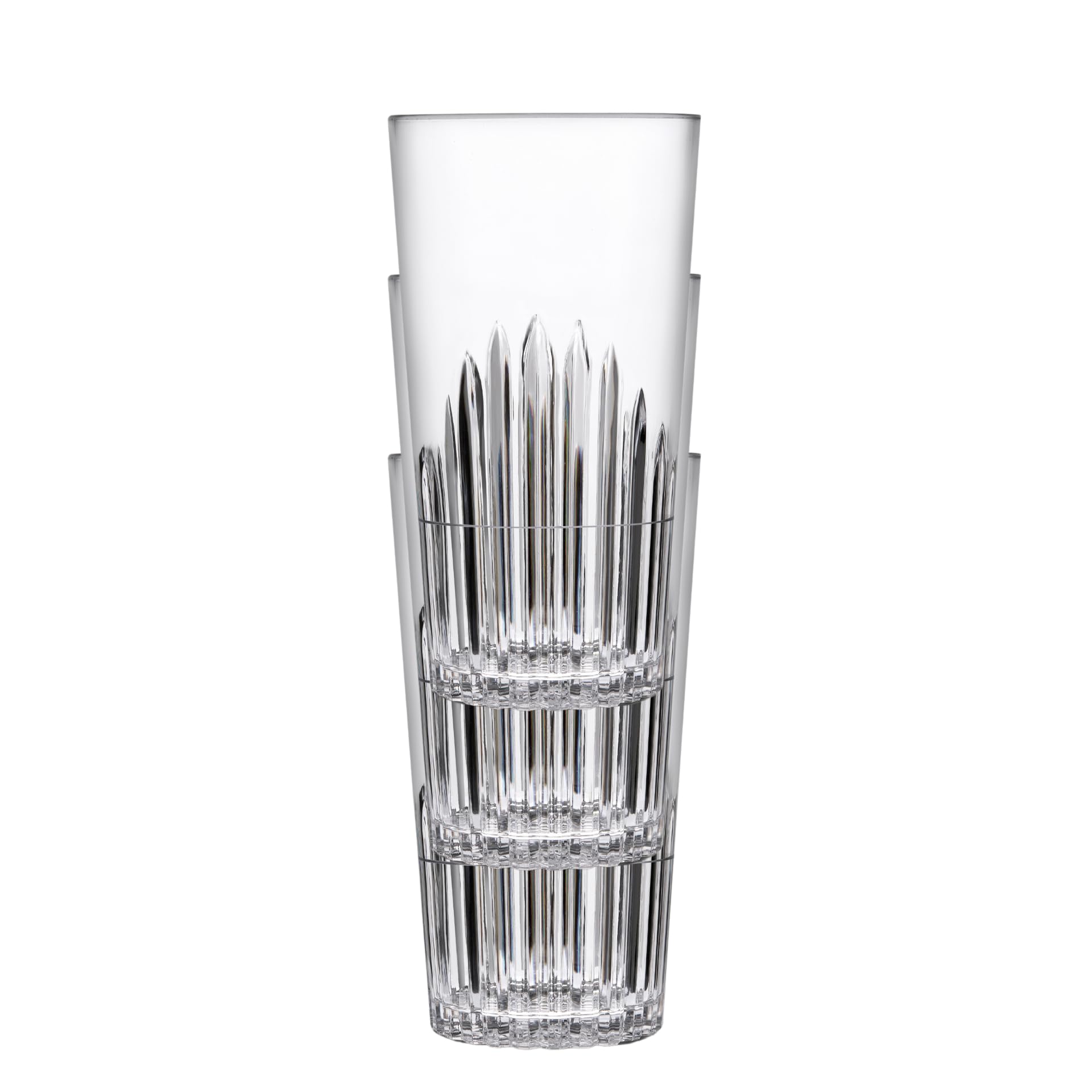Set de 6 apilables se puede lavar en lavavajillas irrompible policarbonato + cabeza habitación de media pinta vasos (340 ml/12oz). Ideal para barbacoas, picnics, camping y uso diario en la casa y jardín.