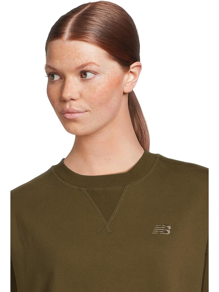 Olive New Balance New Balance Women's Athletics French Terry Crew