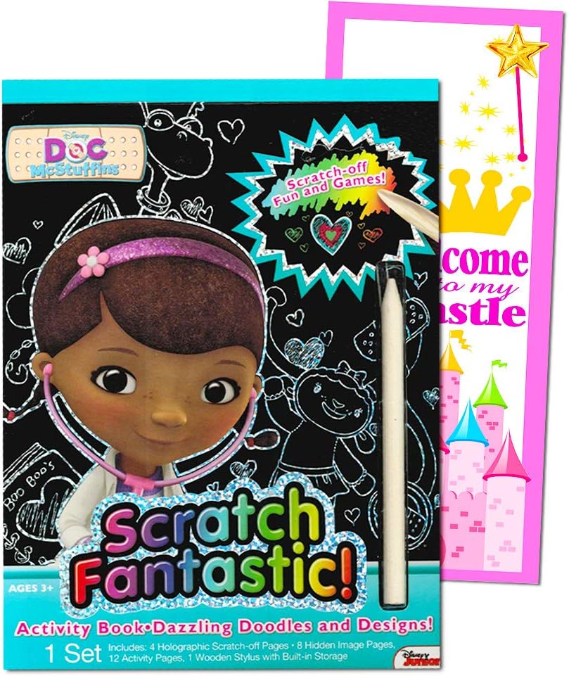 Artist Studios Doc McStuffins Scratch Fantastic Book with Door Hanger (Doc McStuffins Party Supplies)