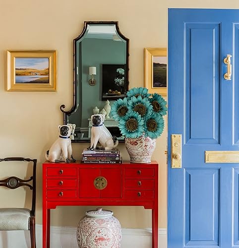 Miniatura 2 de Girasoles artificiales de seda grandes de 26 pulgadas de tallo largo, 6 piezas de girasoles artificiales de otoño vintage, ramo a granel para el