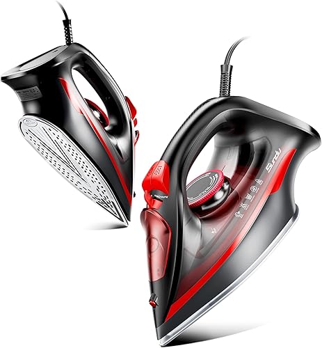 Sundu Plancha pequeña para ropa con vapor, plancha de viaje, portátil, antiadherente, para acolchar y coser, 300 agujeros de microvapor, tanque de