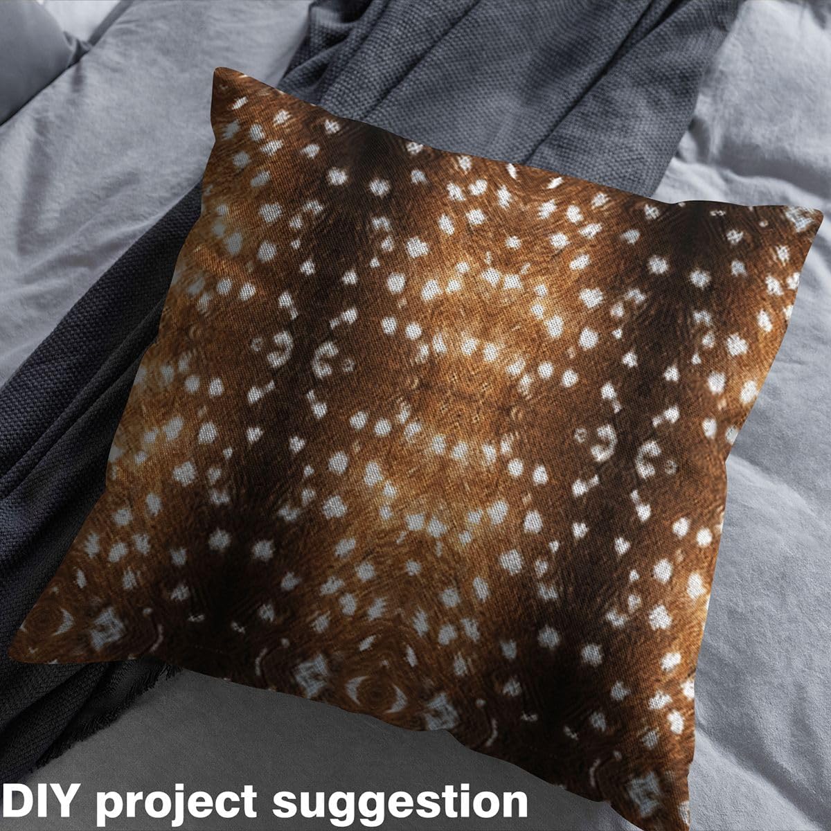 jejeloiu Cow Fur Print Fabric by The Yard Cowhide Print Upholstery Fabric for Chairs, Luxury Western Farm Animal Skin Pattern Decorative Waterproof Outdoor, 10 Yard （NO Real Cowhide）